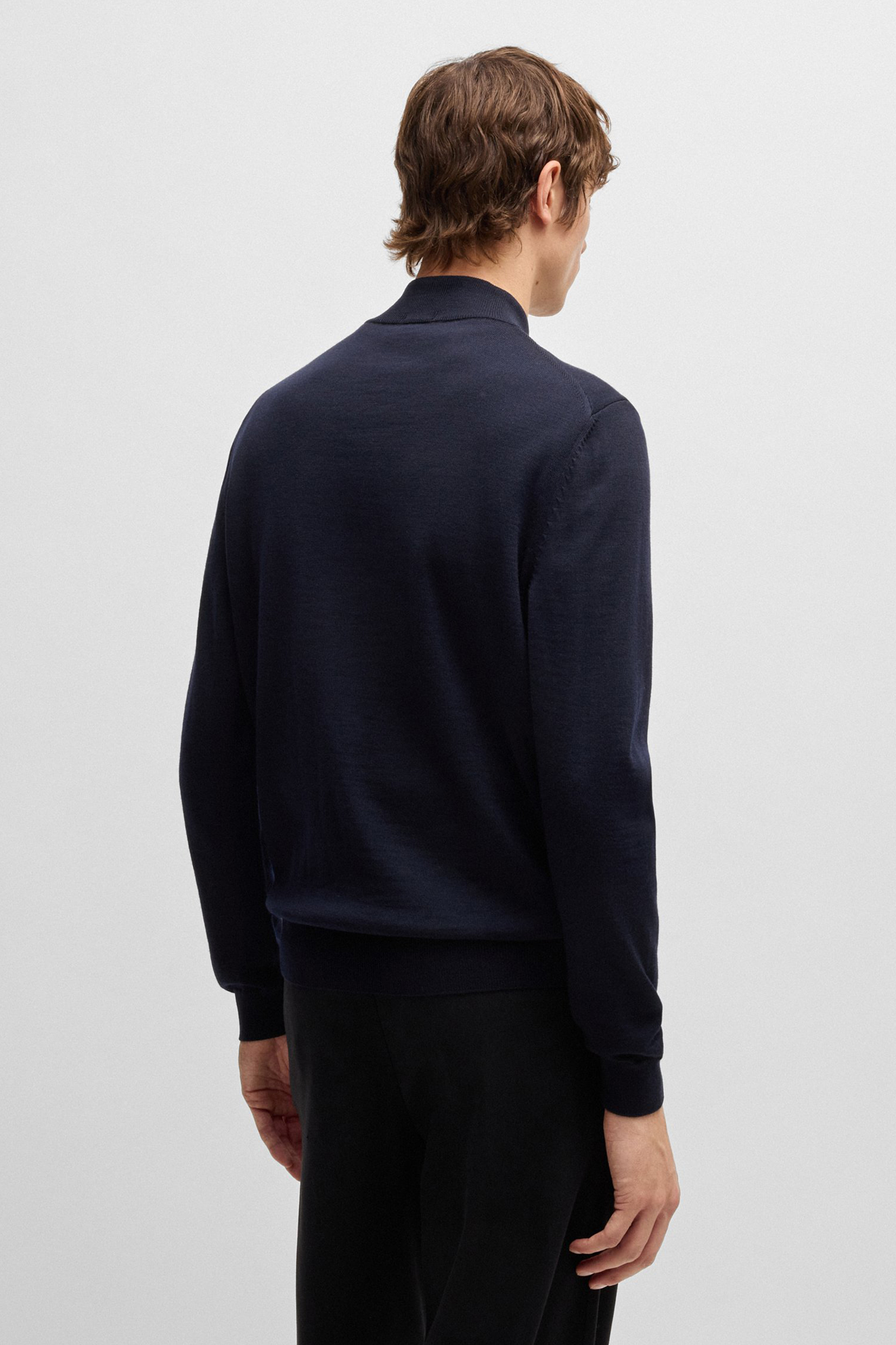 BOSS Regular Fit Virgin Wool Zip Cardigan Balonso BOSS Regular Fit Virgin Wool Zip Cardigan Balonso