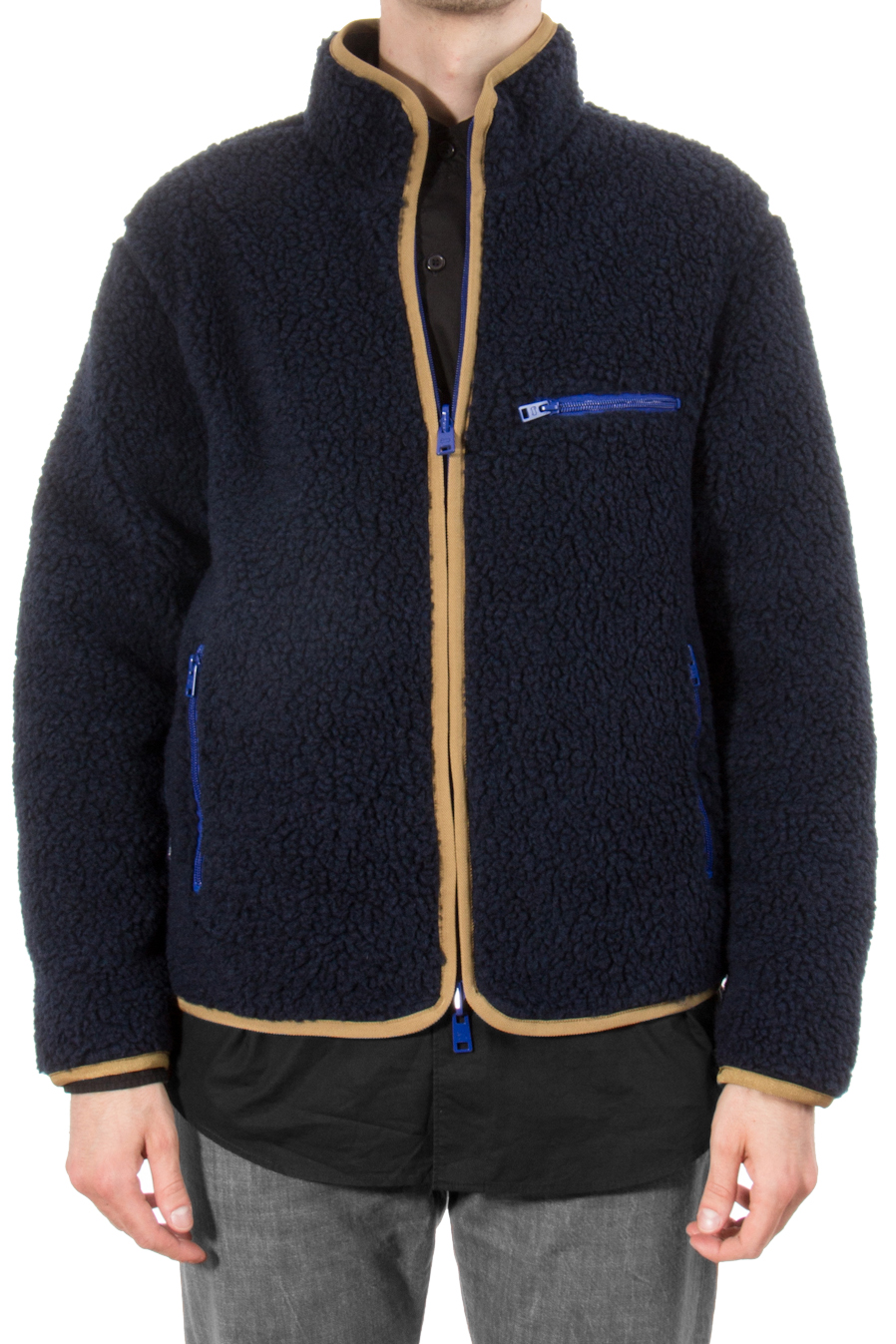 WOOLRICH REVERSIBLE CURLY FLEECE JACKET WOOLRICH REVERSIBLE CURLY FLEECE JACKET