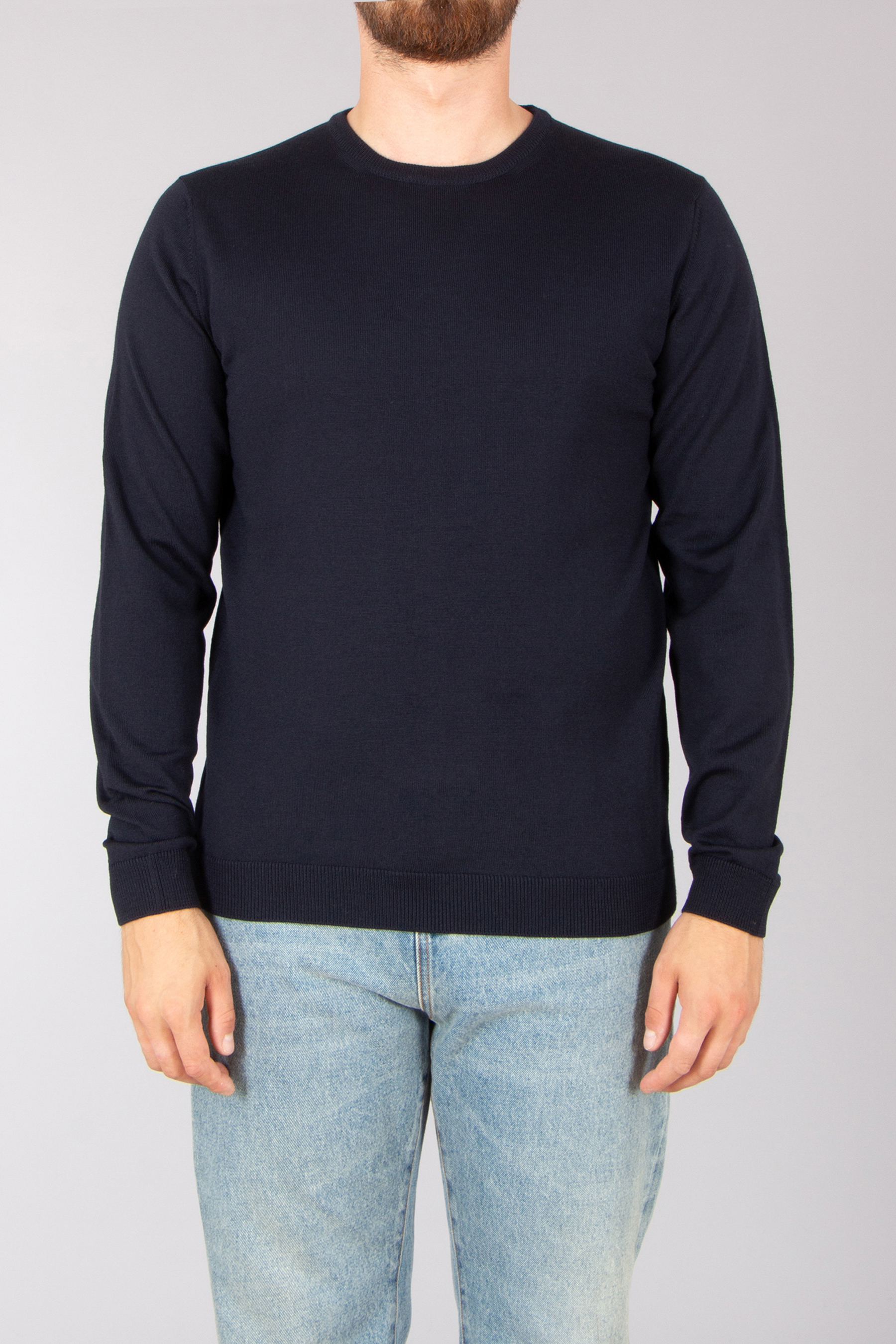 ROBERTO COLLINA Regular Fit Extra-Fine Wool Crew Neck Sweater Langarm, Ärmel, Pullover, Sweatshirt, Jeans
