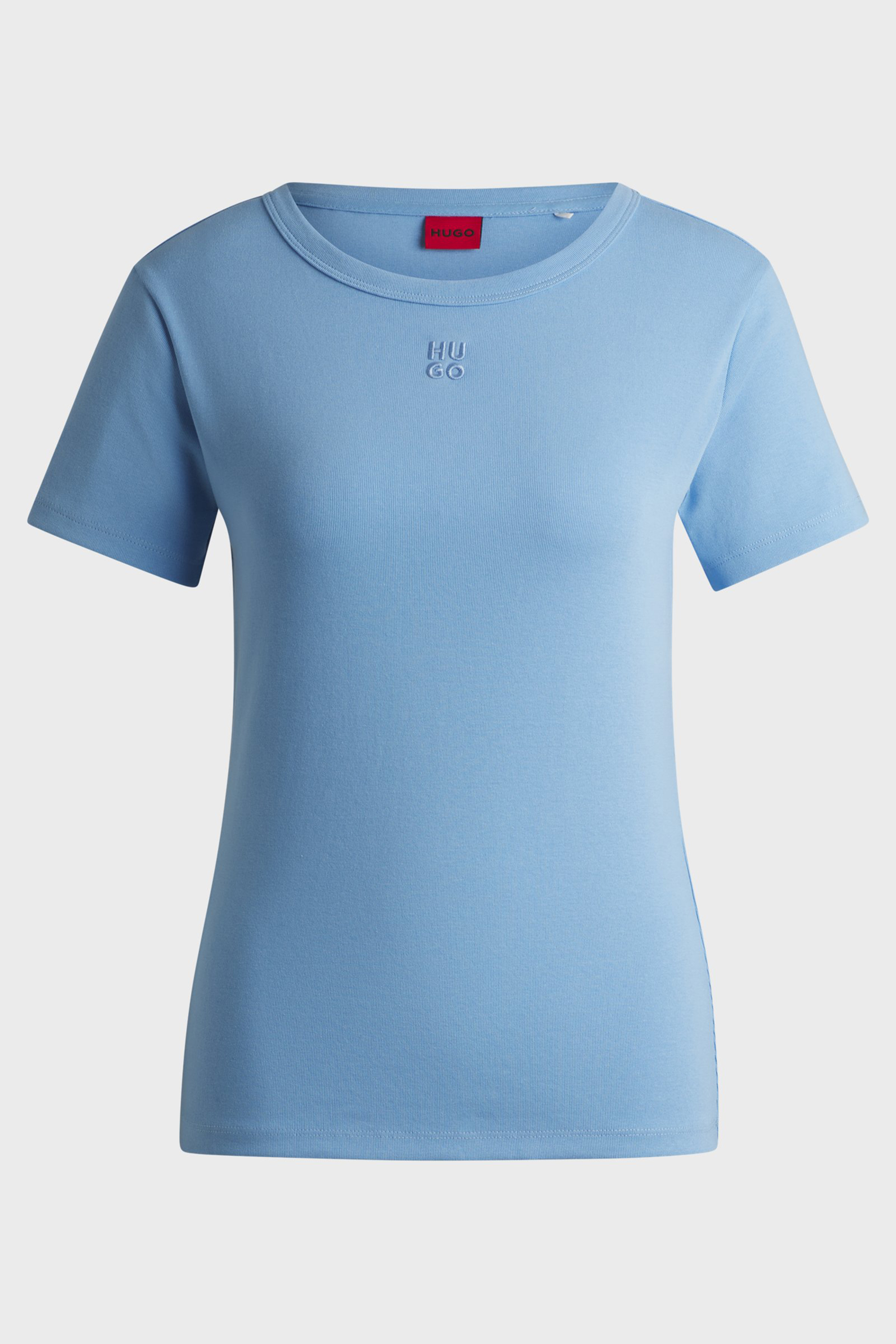 HUGO Embroidered Cotton Blend Stretch T-Shirt Deloris