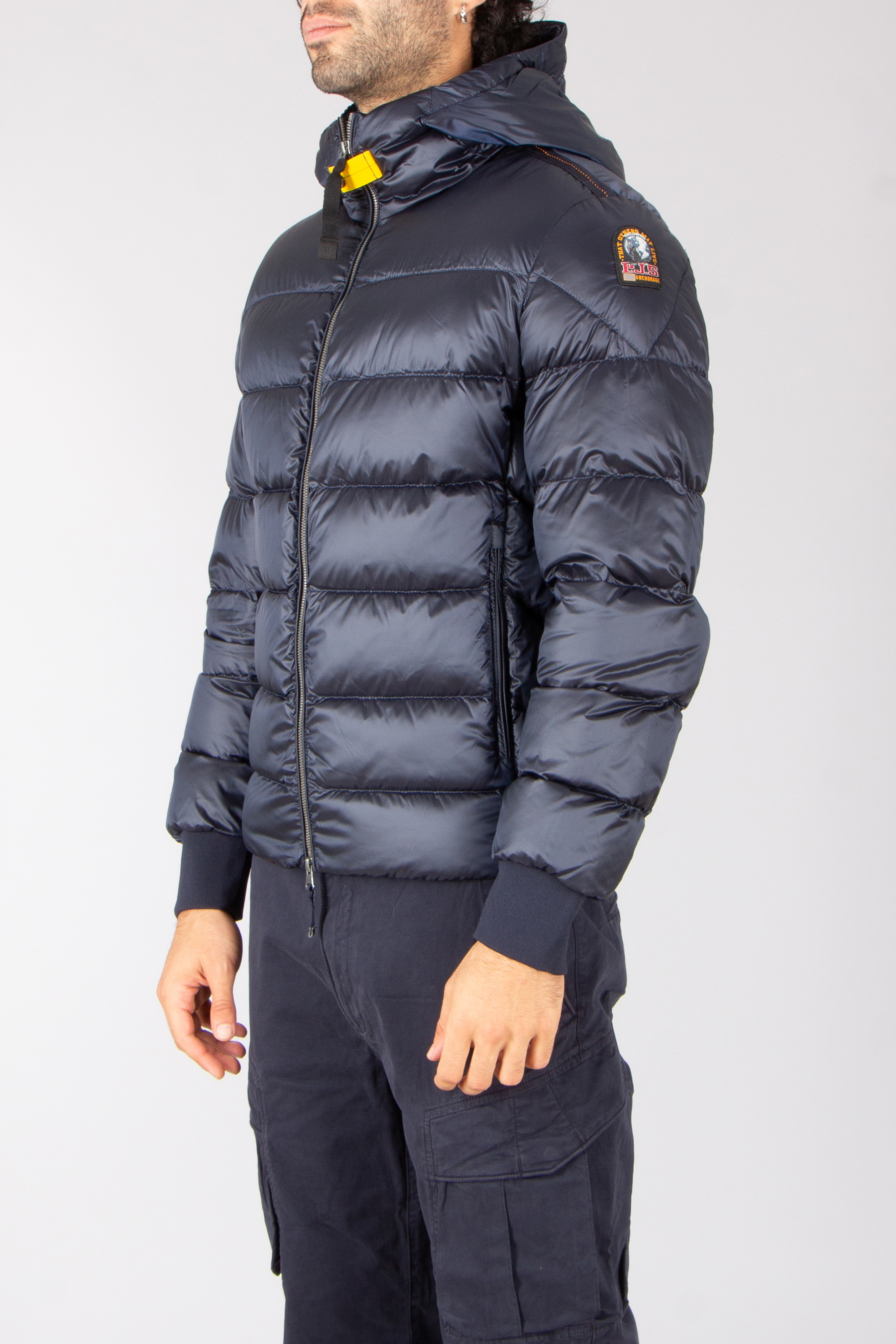 PARAJUMPERS Regular Fit Nylon Blend Twill Hooded Down Bomber Jacket Pharrell Mantel, Jacke, Erwachsener, Mann, Person