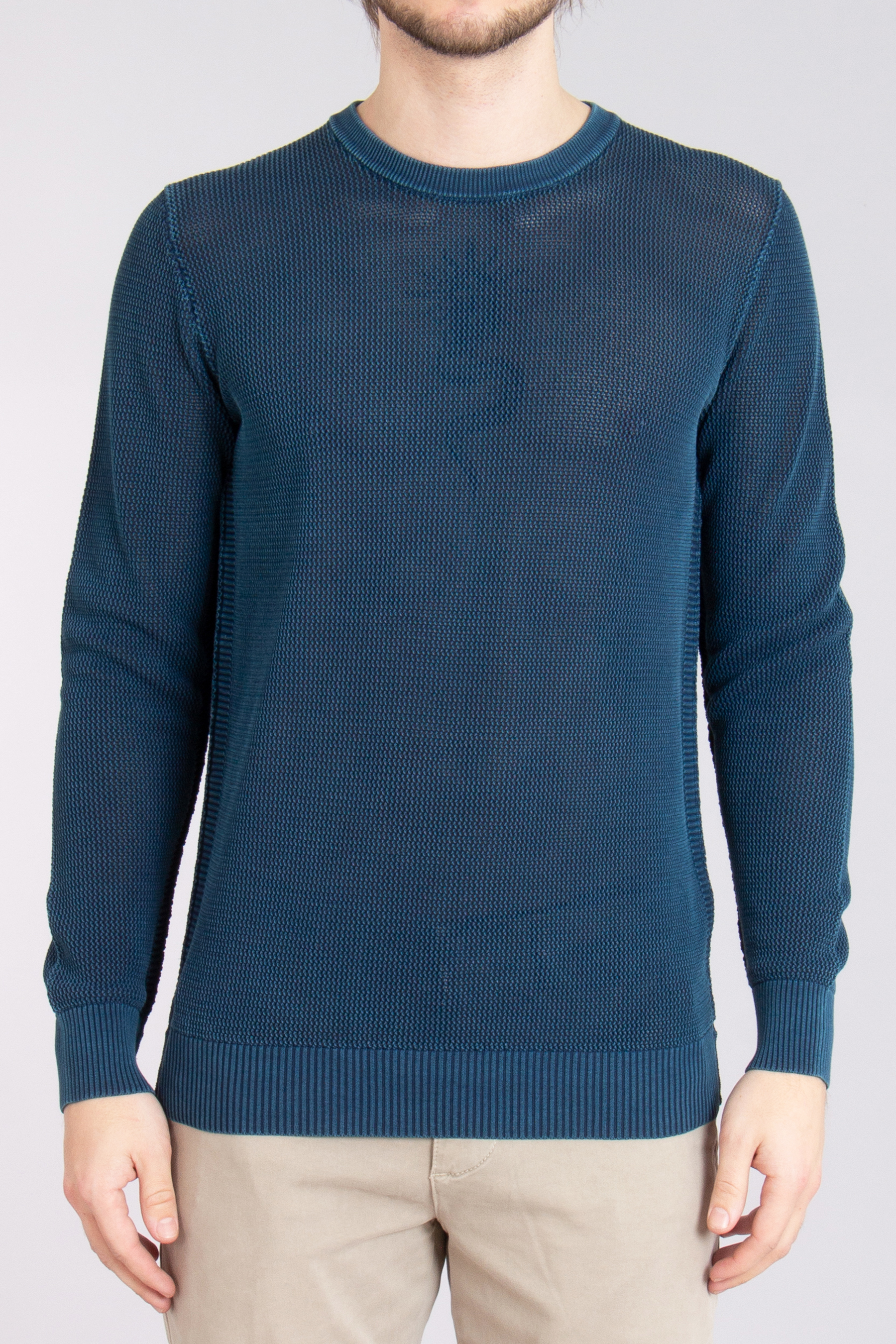 ROBERTO COLLINA Structured Cotton Knit Sweater