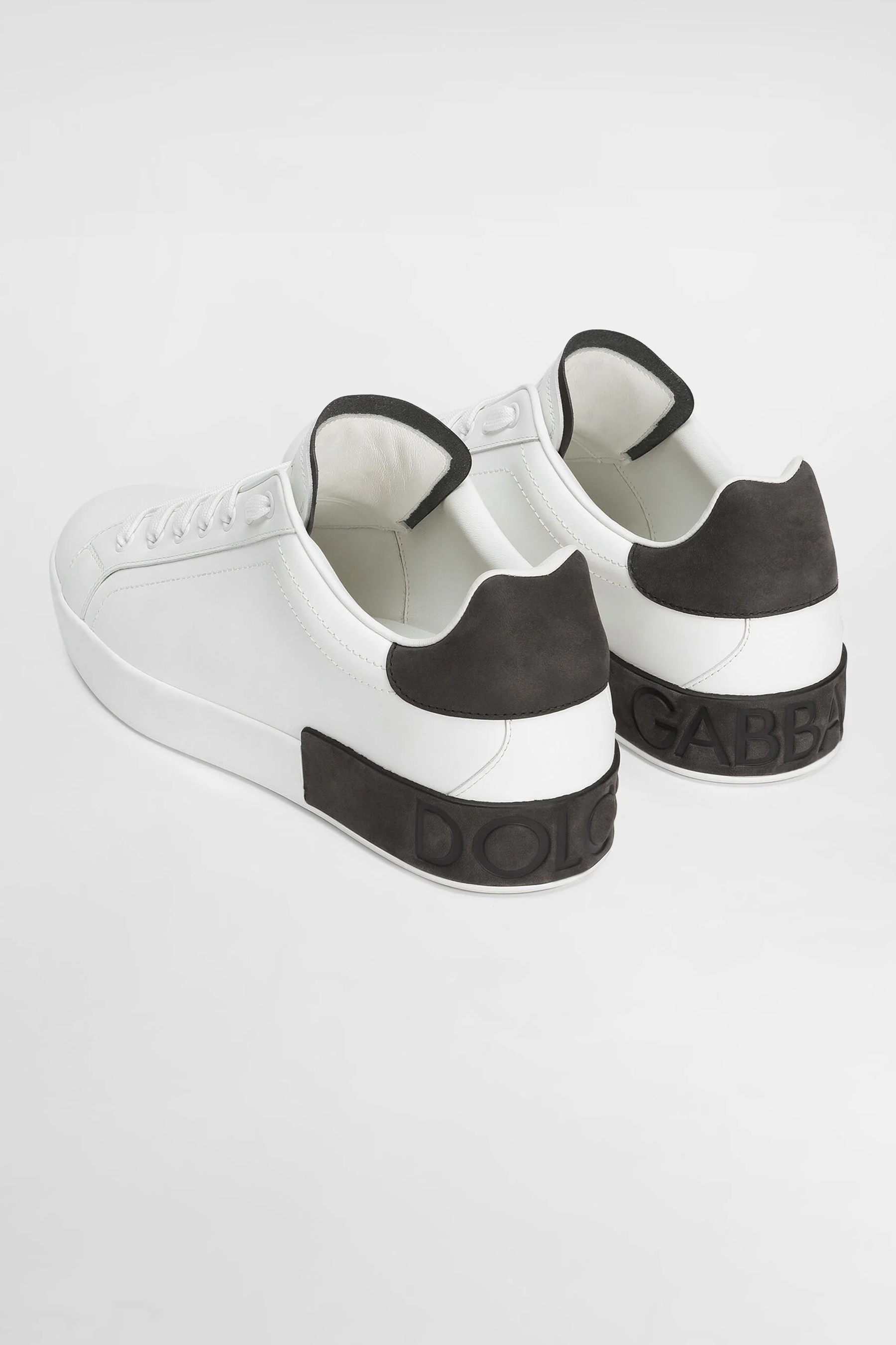 DOLCE & GABBANA Leather Sneakers Portofino Bekleidung, Schuhwerk, Schuh, Sneaker