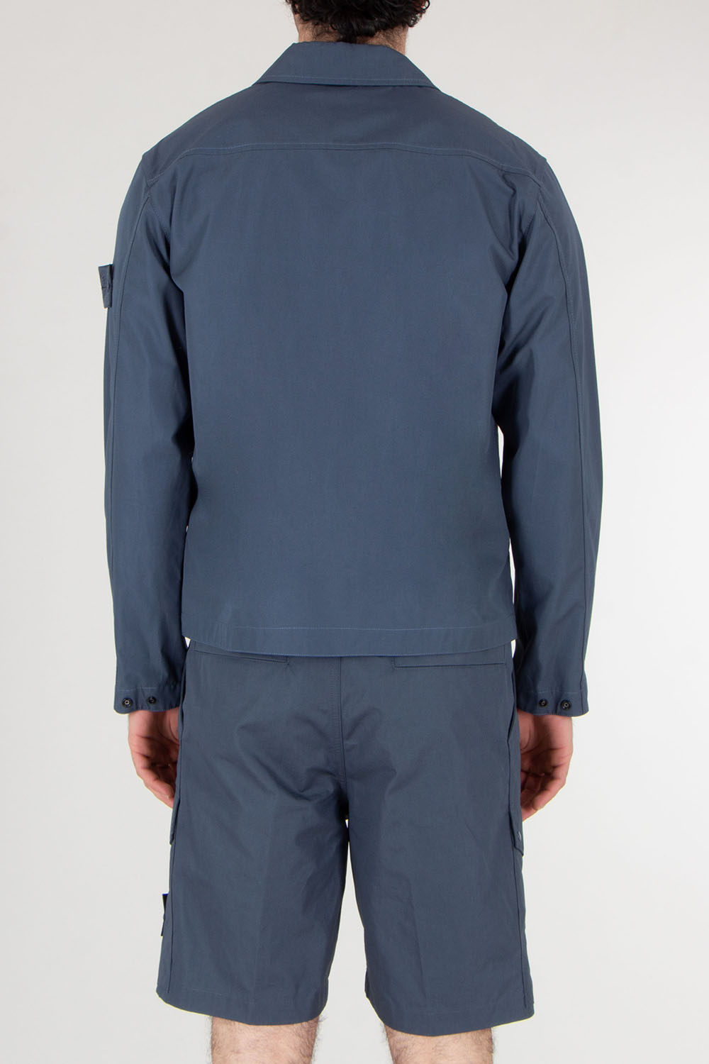 STONE ISLAND Regular Fit Cotton Canvas Overshirt Ghost