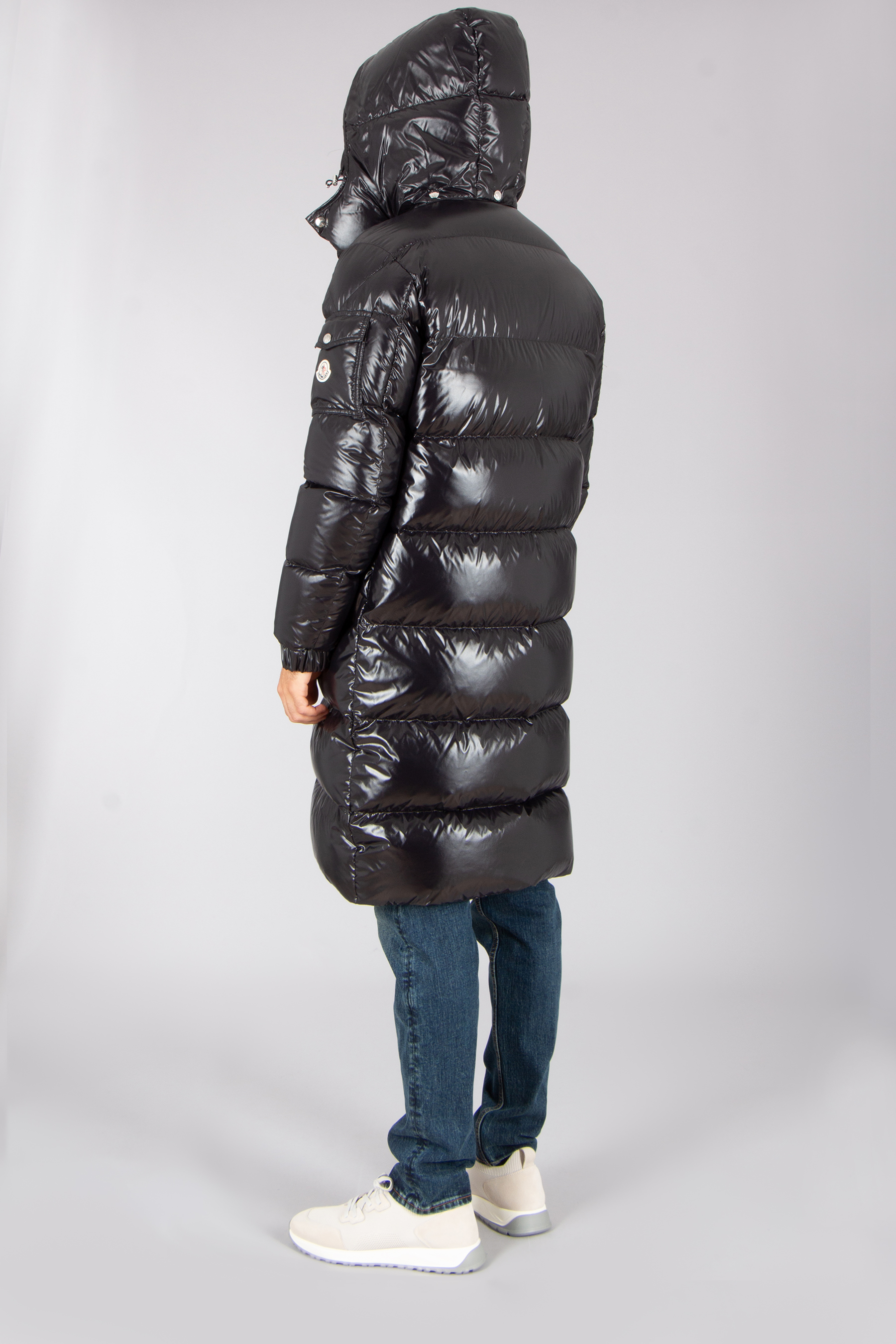 MONCLER Hanoverian Loose Fit Nylon Laqué Down Coat Mantel, Jacke, Erwachsener, Mann, Person
