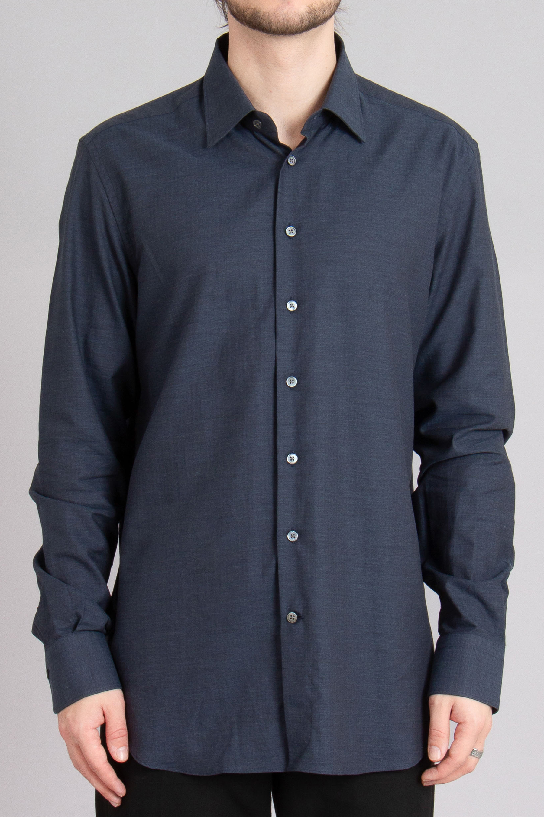 EMANUELE MAFFEIS Regular Fit Lightweight Cotton Shirt