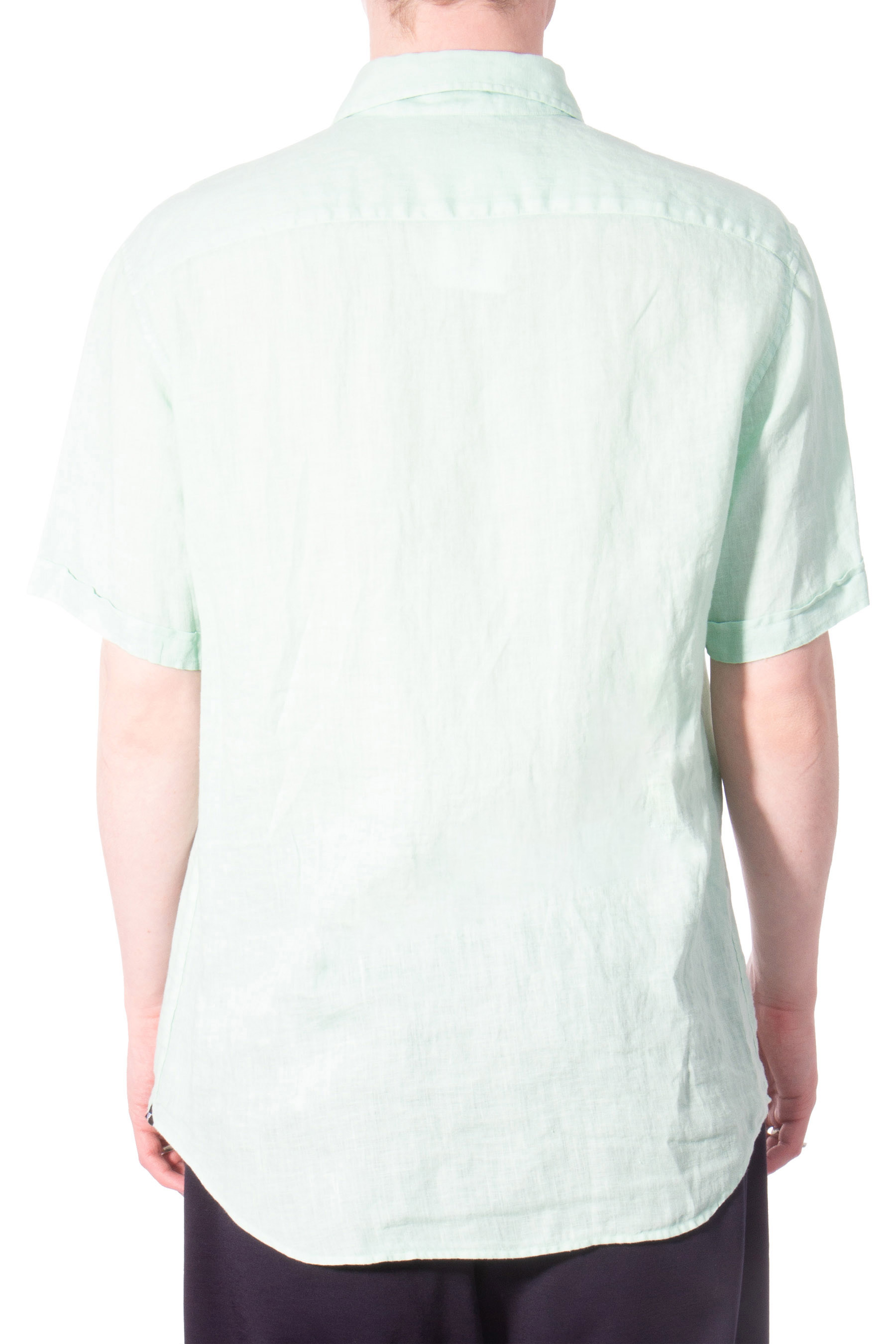 EMPORIO ARMANI Short Sleeve Linen Shirt EMPORIO ARMANI Short Sleeve Linen Shirt