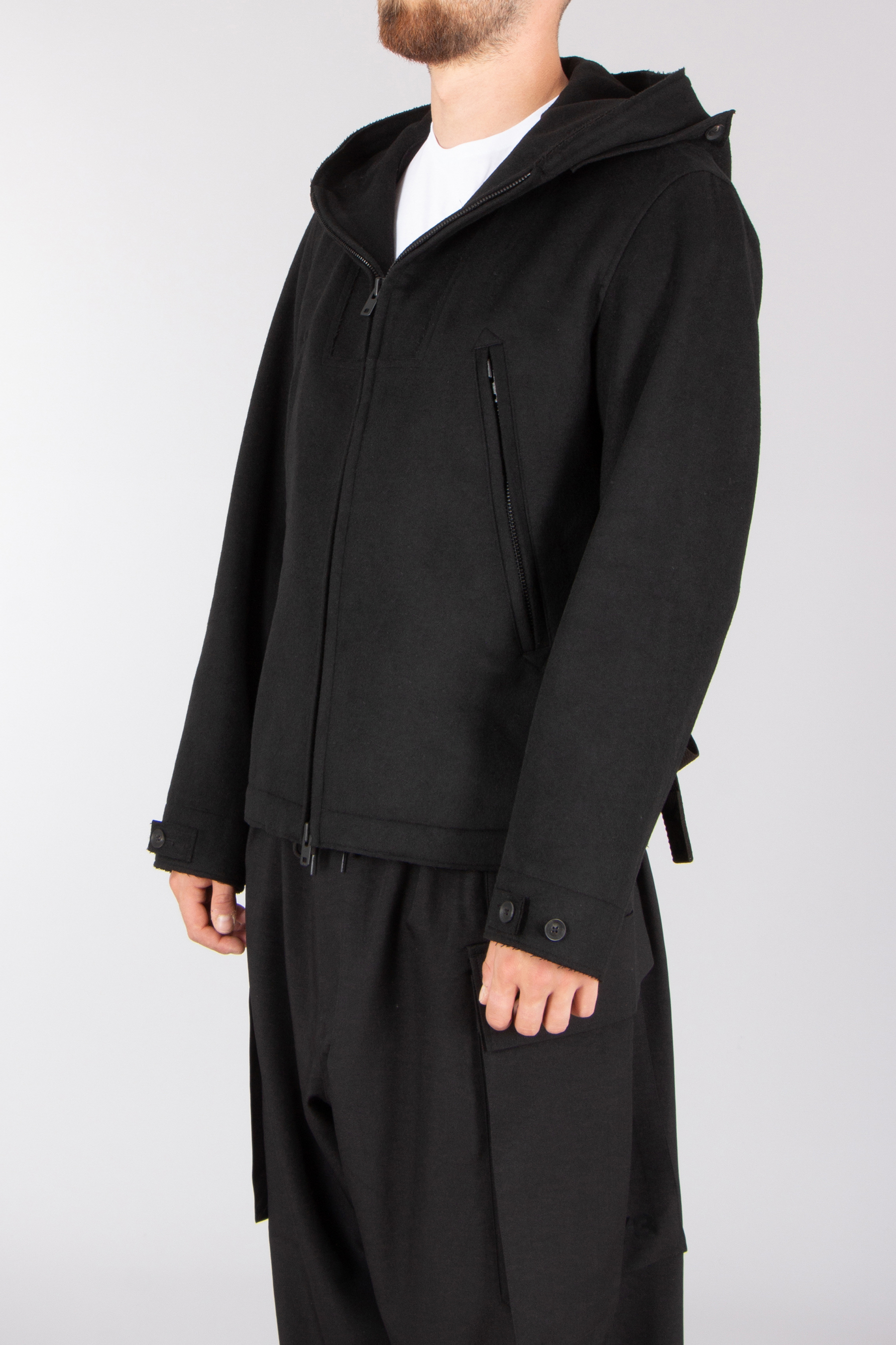 Y-3 Loose Fit Melton Wool Blend Jacket Bekleidung, Mantel
