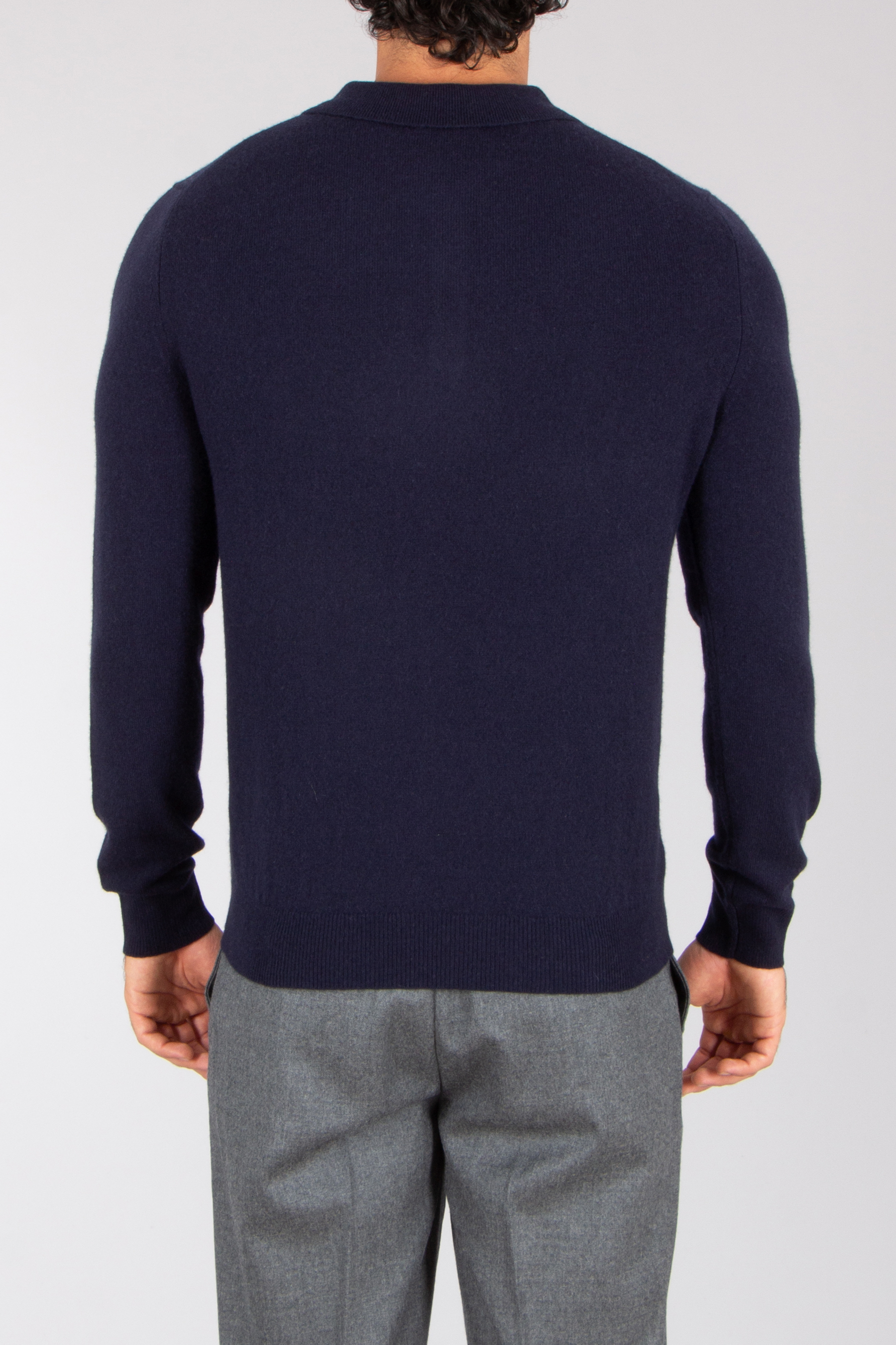 MIENTUS BERLIN Regular Fit Cashmere Knit Polo Langarm, Ärmel, Strickwaren, Pullover, Hosen
