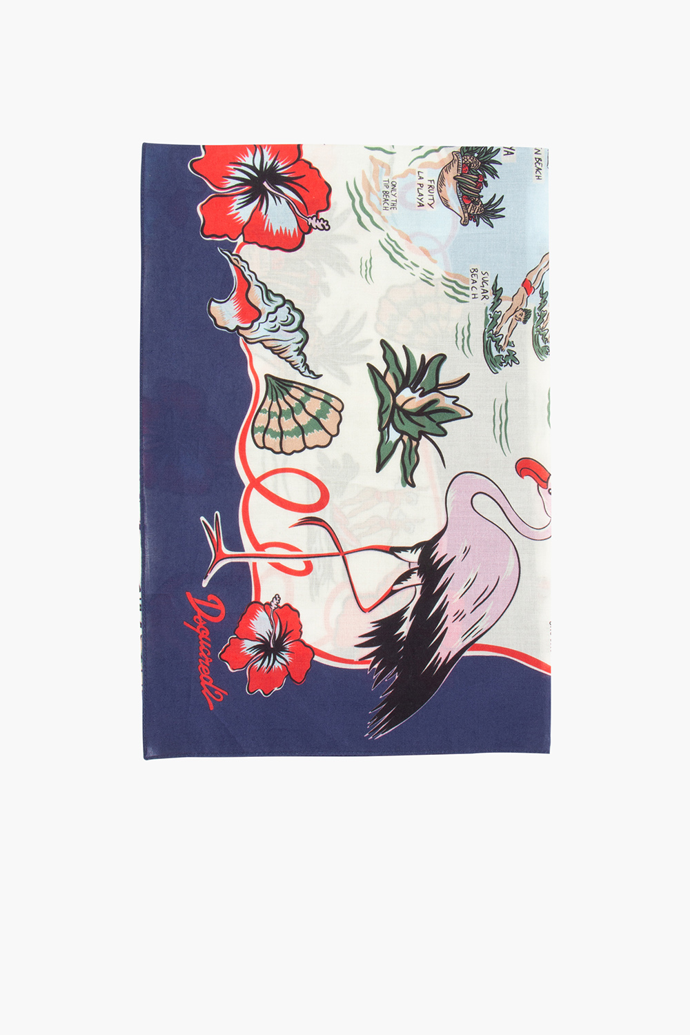 DSQUARED2 Allover Print Cotton Scarf