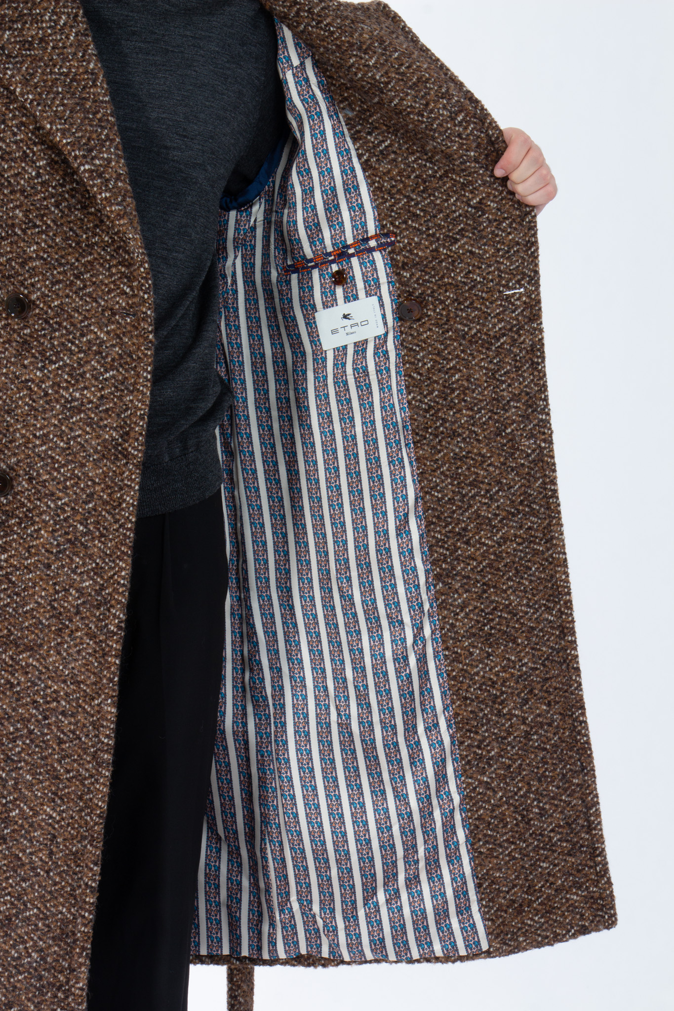 ETRO Virgin Wool Blend Tweed Coat ETRO Virgin Wool Blend Tweed Coat