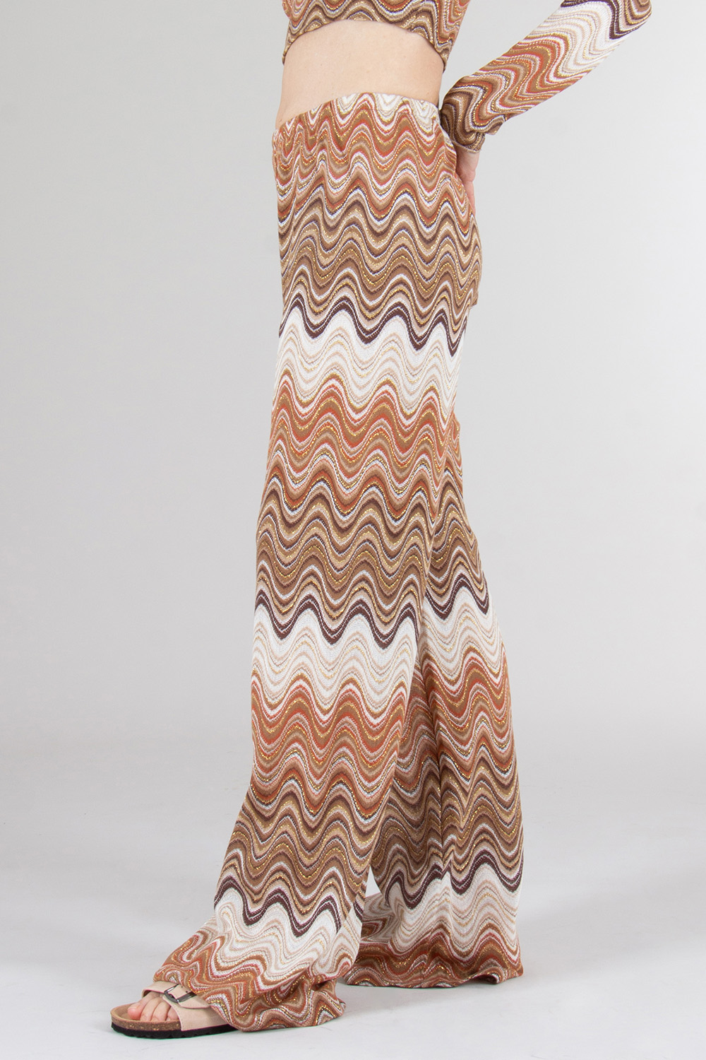 MC2 SAINT BARTH Wide Leg Woven Wave Pants