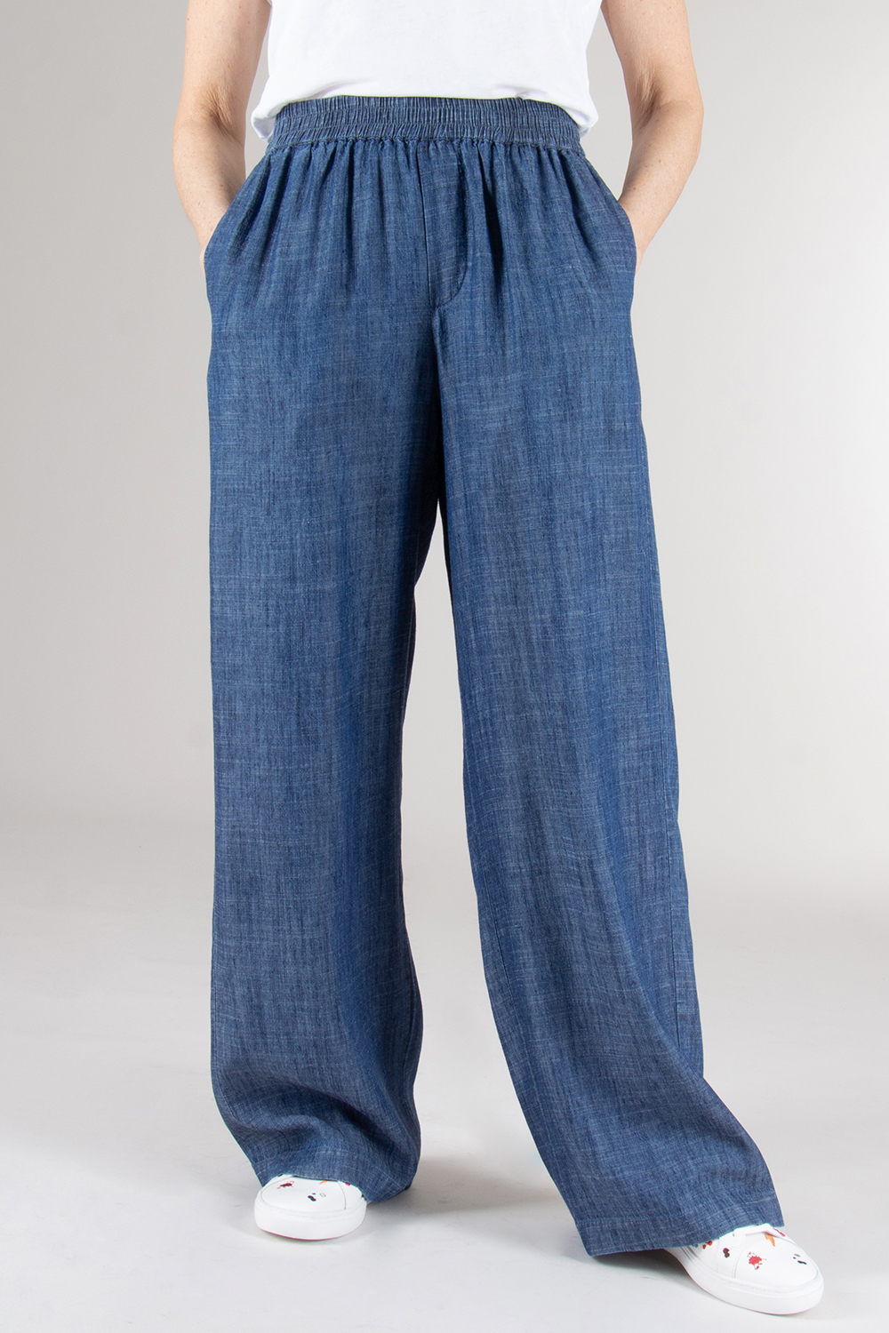 0039 ITALY Regular Fit Lyocell Cotton Pants