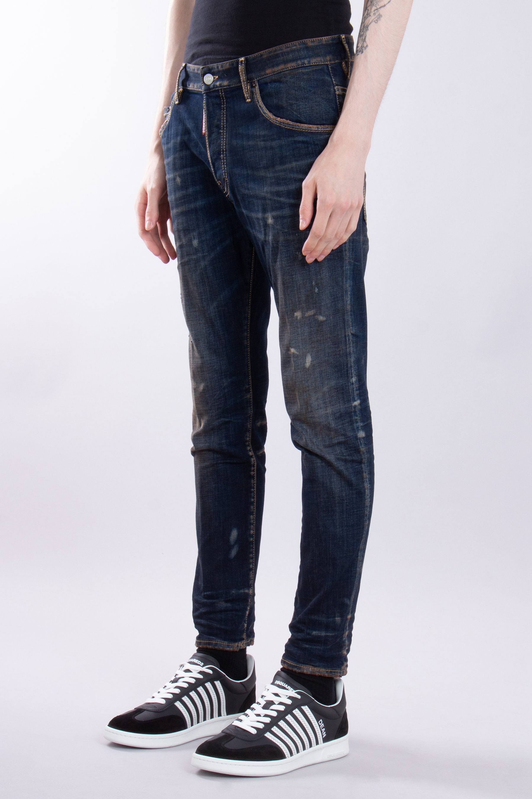 DSQUARED2 Cotton Stretch Denim Skater Jeans DSQUARED2 Cotton Stretch Denim Skater Jeans