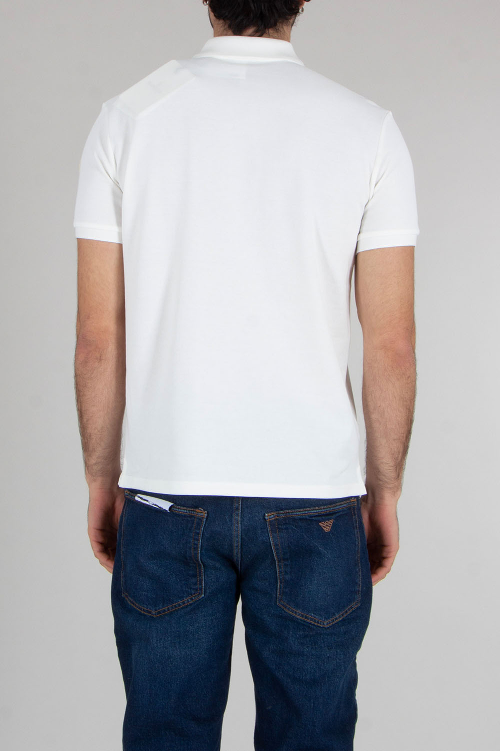 MONCLER Regular Fit Silicone Trim Cotton Piqué Polo Shirt