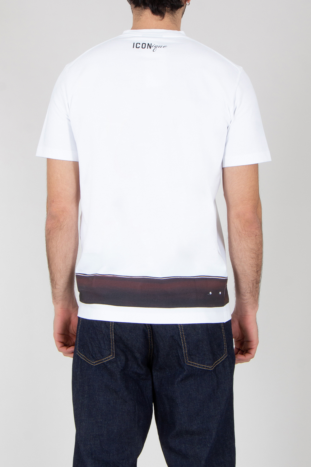 DSQUARED2 Loose Fit Iconique Graphic Print Cotton Jersey T-Shirt