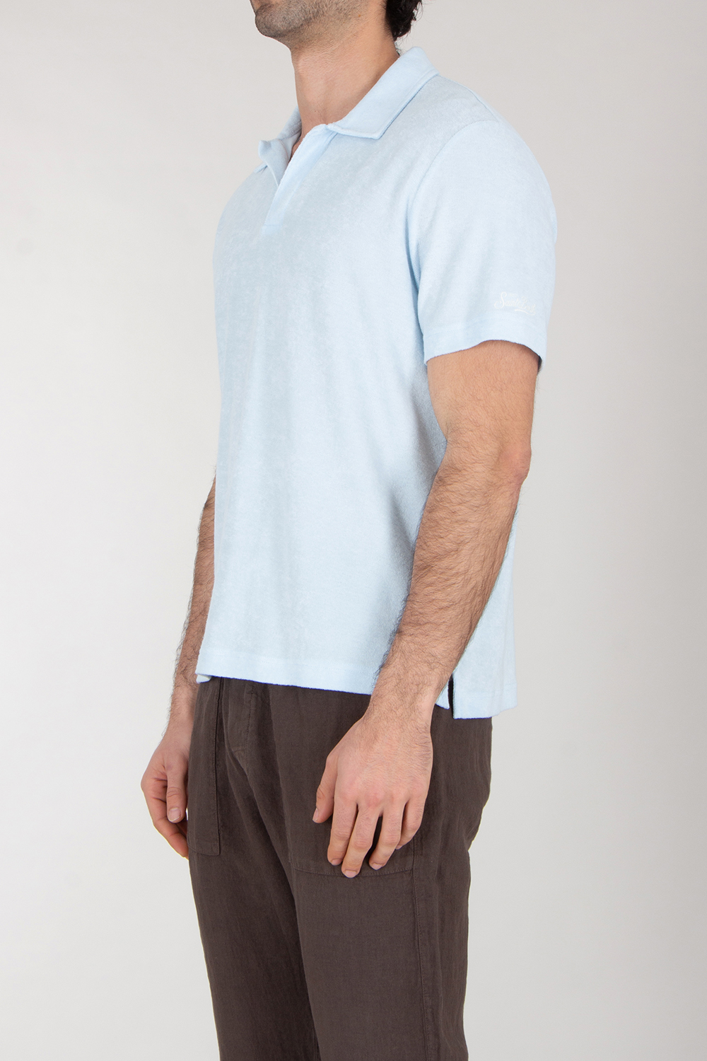 MC 2 SAINT BARTH Regular Fit Lyocell-Cotton Terry Polo Shirt Jeremy