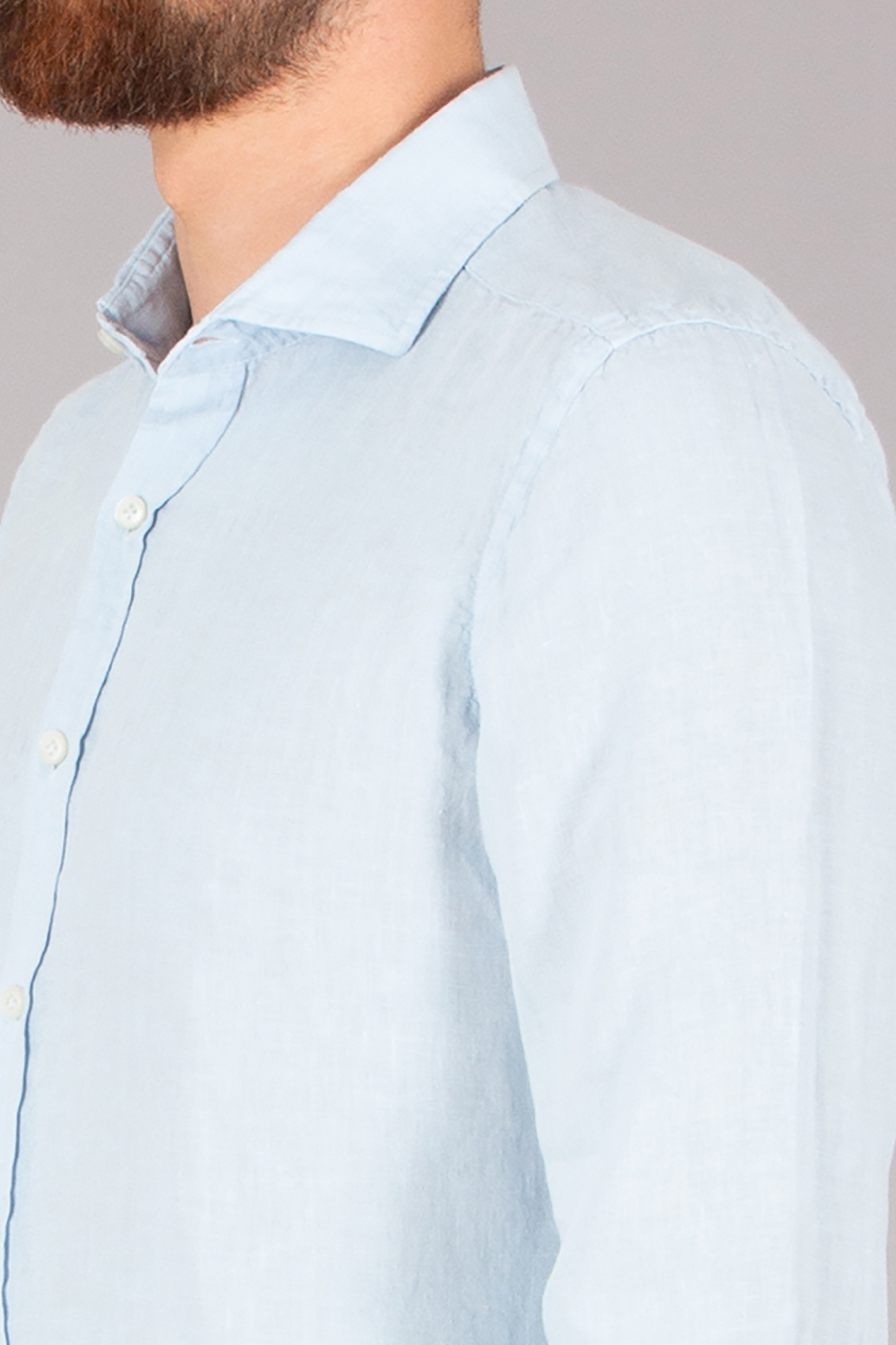 SONRISA Regular Fit Linen Shirt Hemd, Langarm, Ärmel, Leinen, Kleid, Hemd