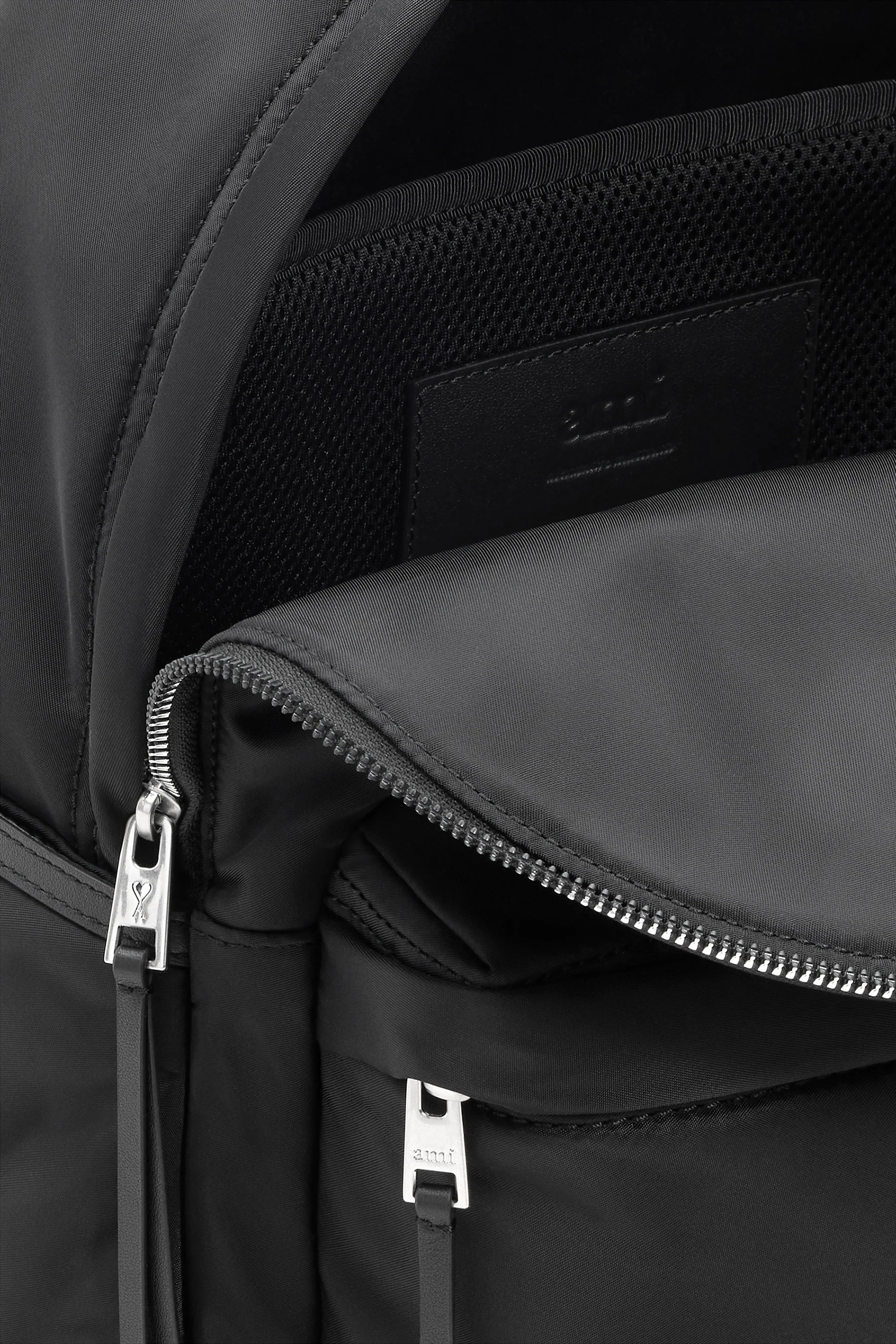 AMI PARIS Ami De Coeur Nylon Canvas Backpack Marcel Tasche
