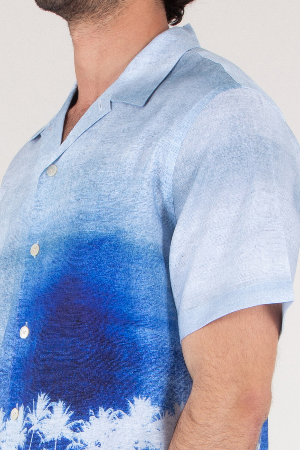 PAUL SMITH Relaxed Fit Short Sleeve Bowling Shirt