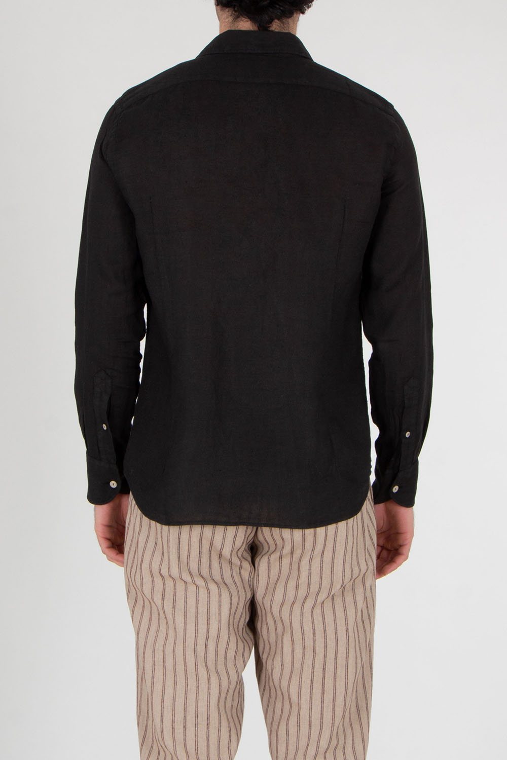 MC 2 SAINT BARTH Regular Fit Linen Shirt Pamplona