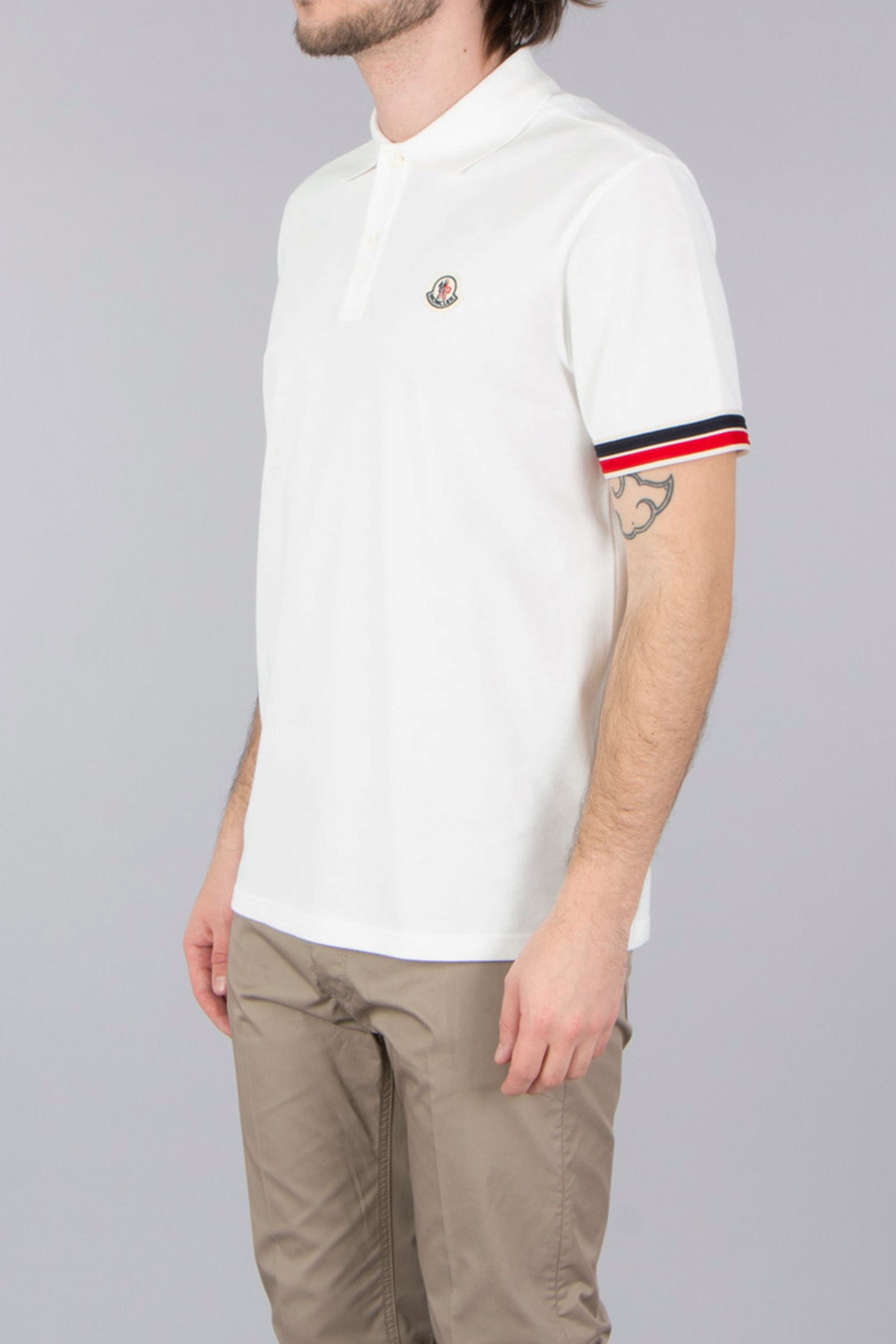 MONCLER Regular Fit Cotton Piqué Polo Shirt T-shirt, Hemd, Erwachsener, Mann, Person