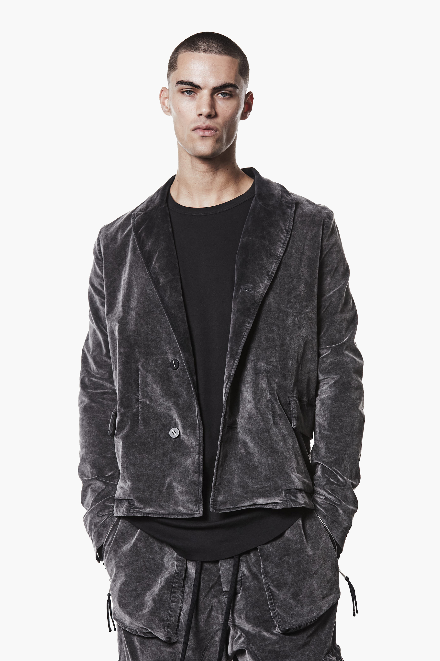 Mantel, Jacke, Samt, Blazer, Langarm