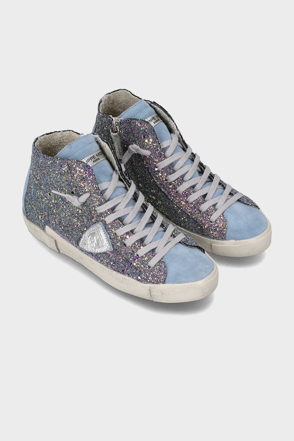PHILIPPE MODEL Glitter High-Top-Sneakers Prsx 