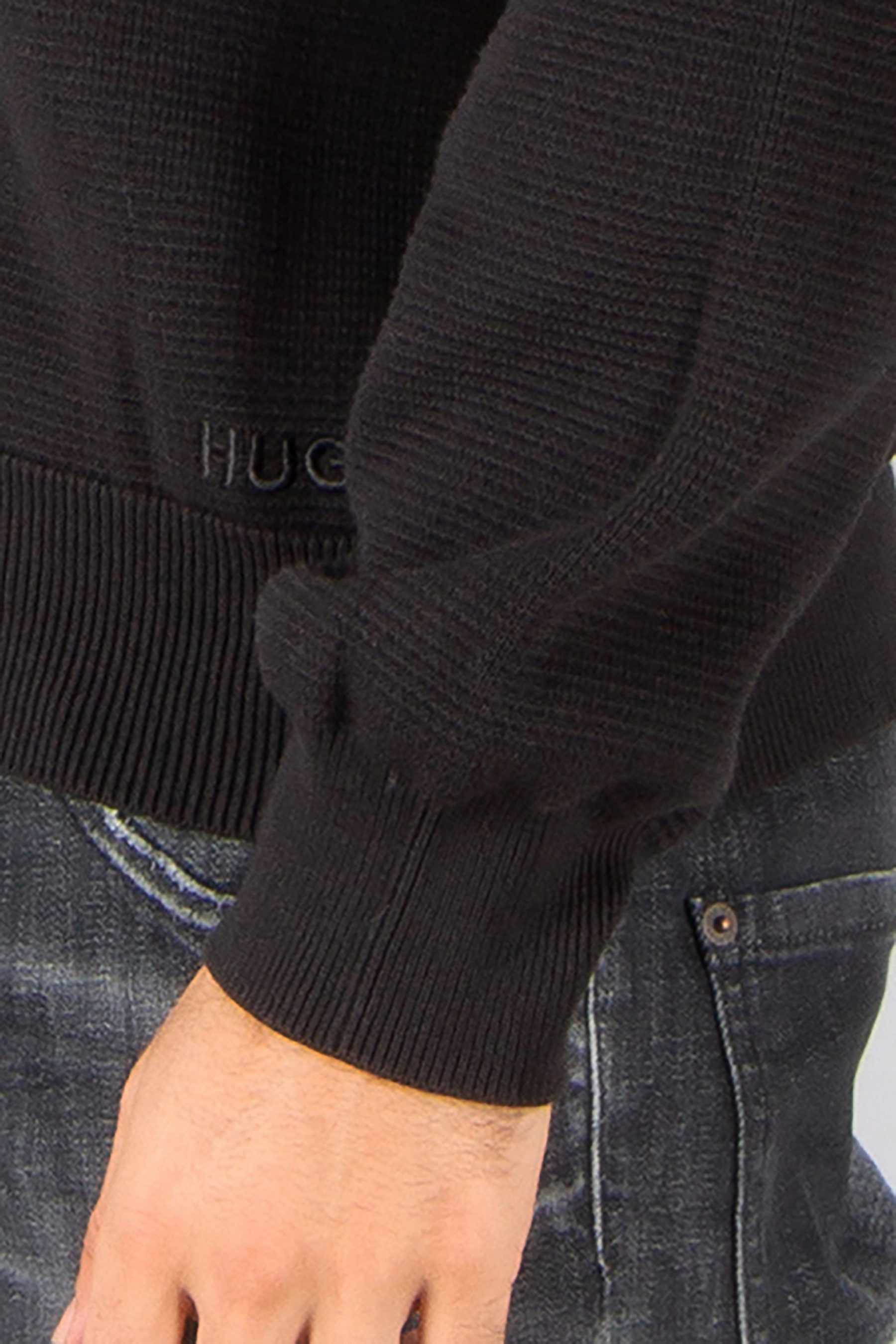 Strickwaren, Pullover, Langarm, Hosen, Jeanshose