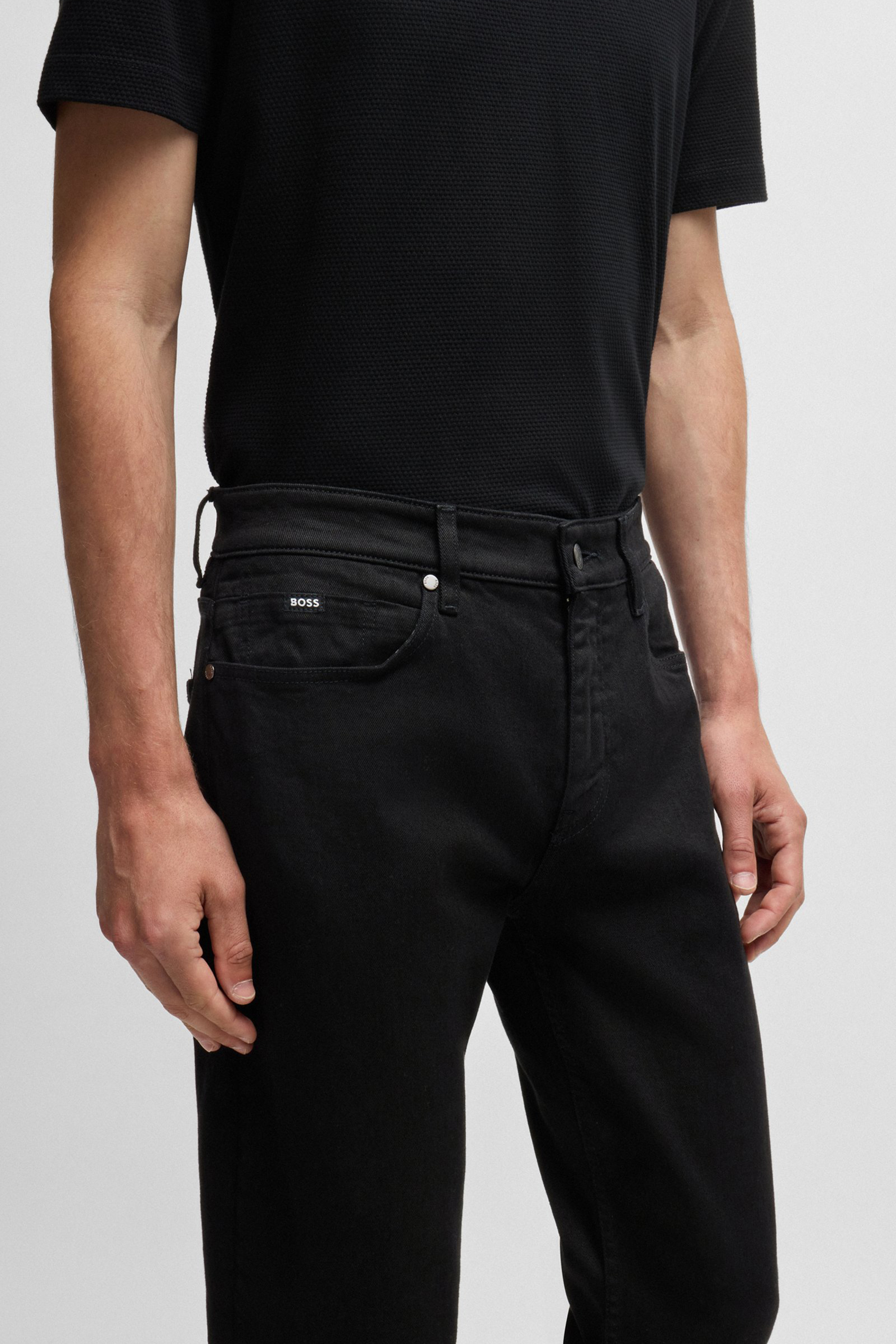 BOSS Regular Fit Cashmere-Touch Cotton Stretch Denim Jeans Maine BOSS Regular Fit Cashmere-Touch Cotton Stretch Denim Jeans Maine