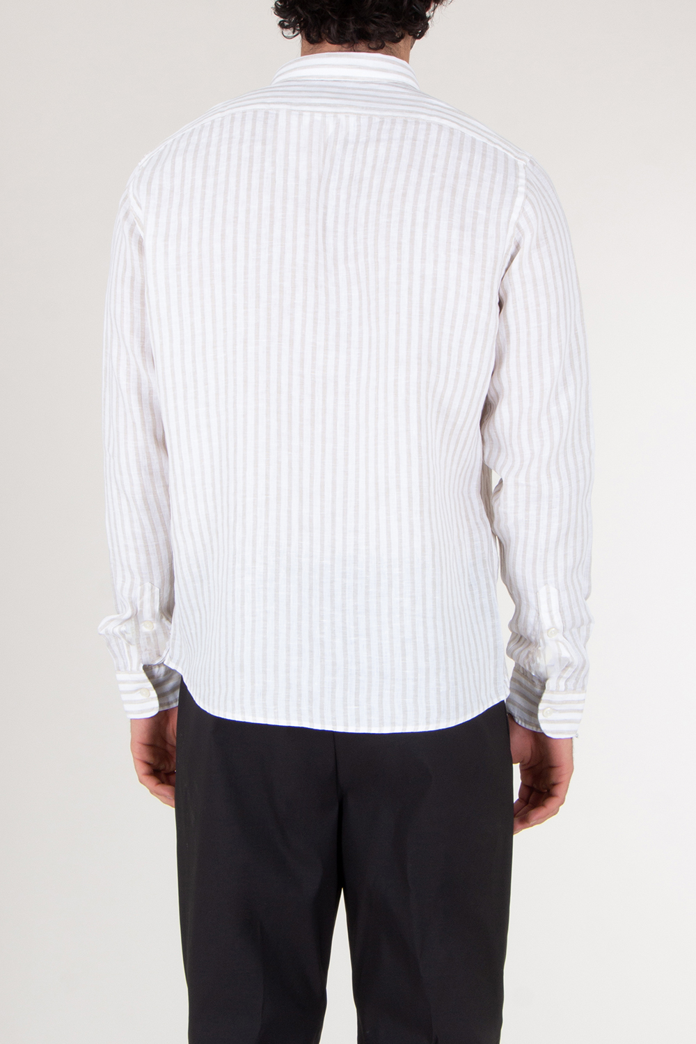 BOSS Regular Fit Striped Linen Shirt