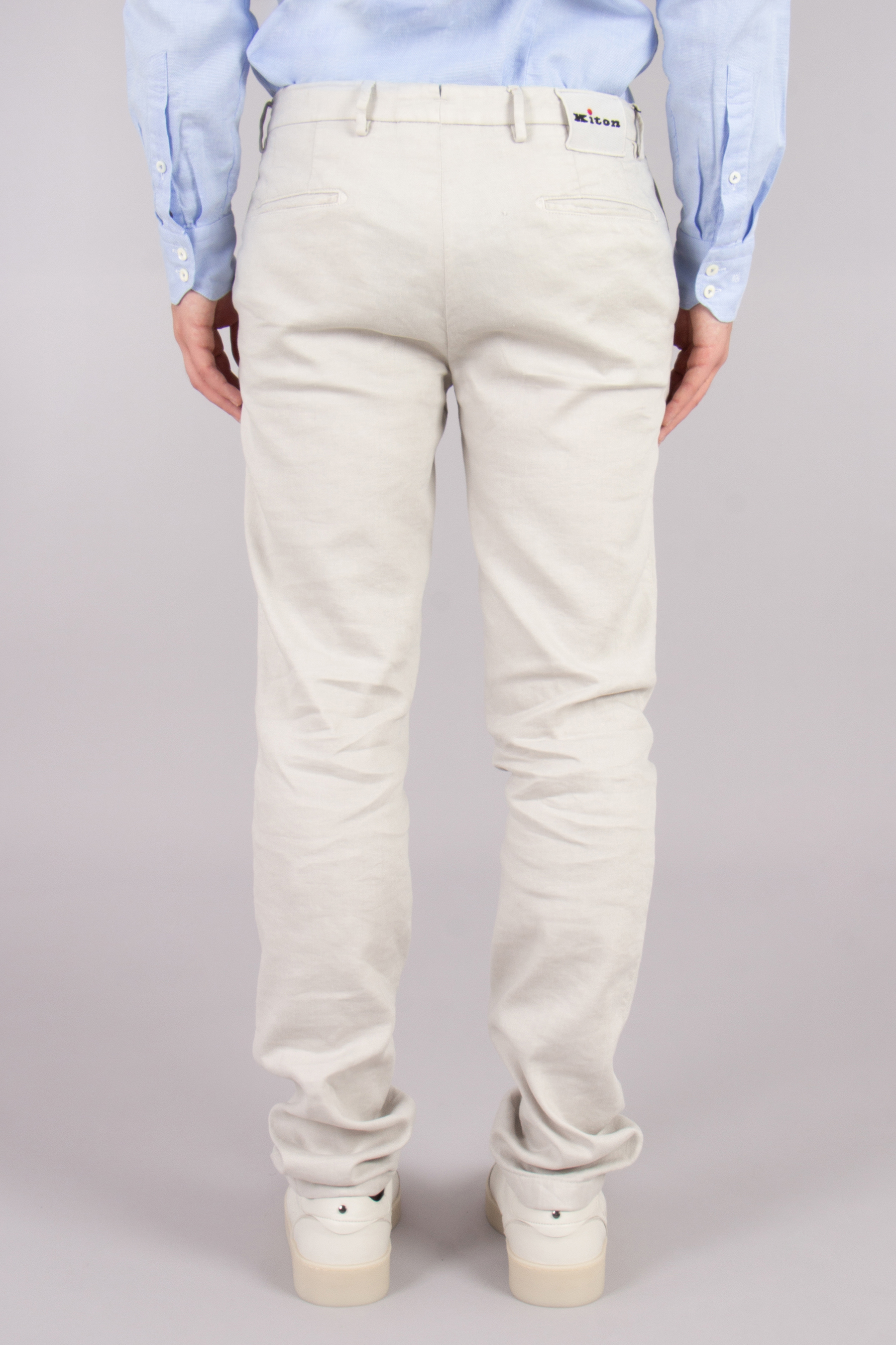 KITON Slim Fit Linen-Cotton Stretch Pants