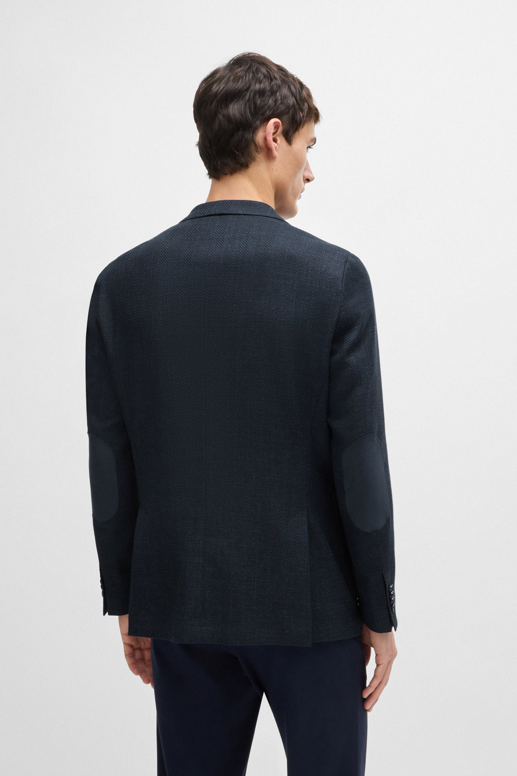 BOSS Herringbone Stretch-Cotton Blend Jacket C-Jaye BOSS Herringbone Stretch-Cotton Blend Jacket C-Jaye
