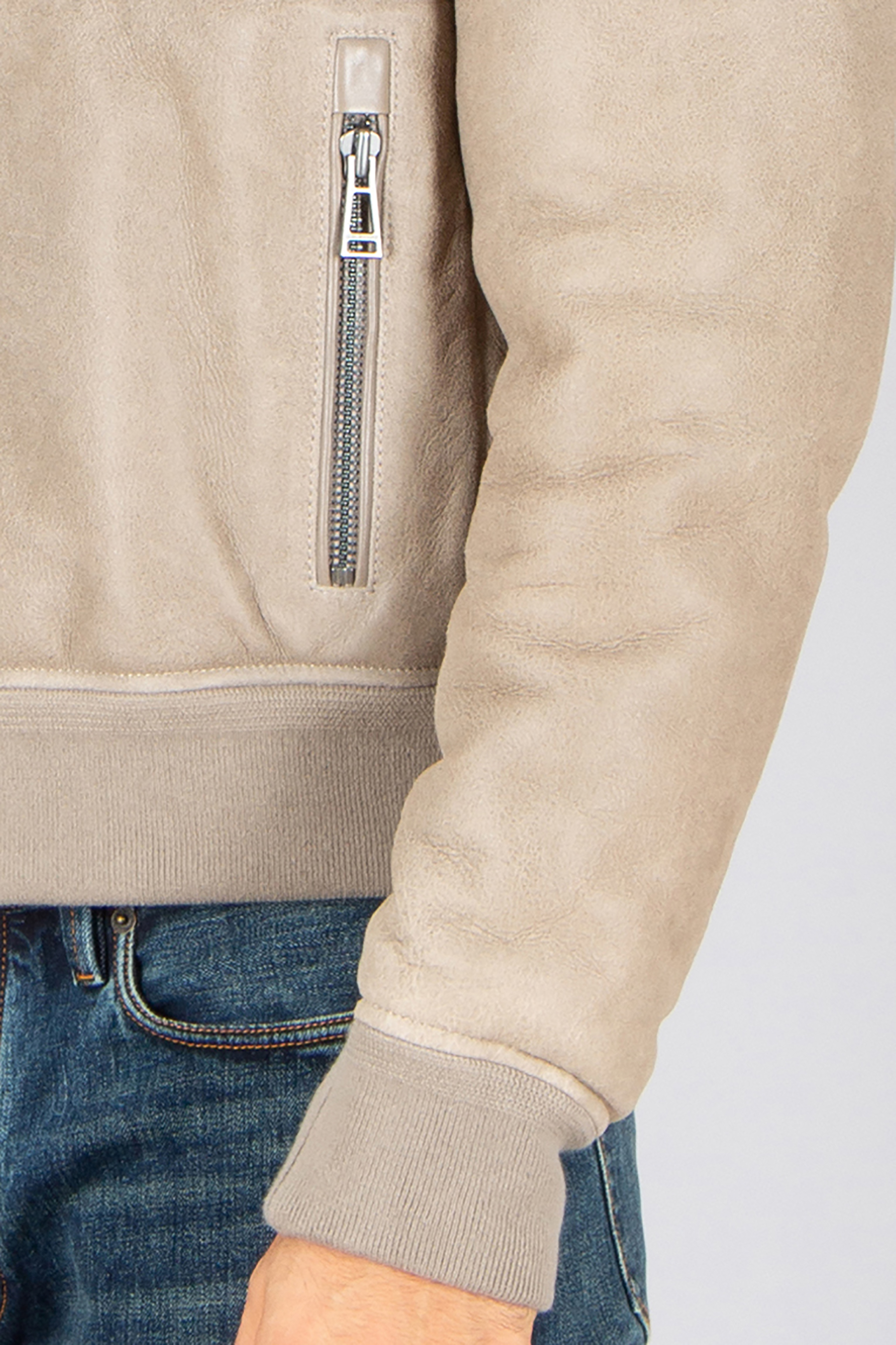 BELSTAFF Regular Fit English Shearling Jacket Trace Bekleidung, Mantel, Jacke, Jeans, Person