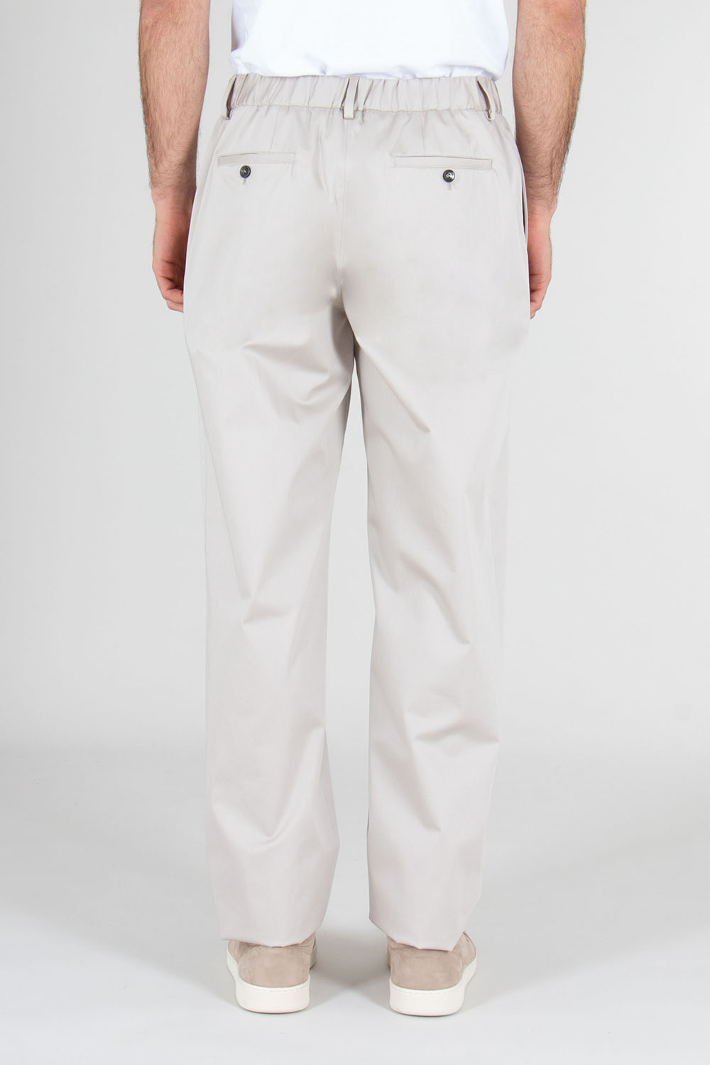 AGNONA Semi-Tailored Fit Cotton Stretch Satin One Pince Chinos