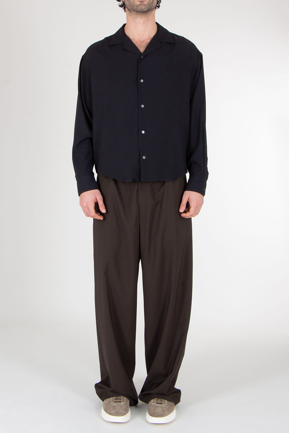 AMI PARIS Boxy Fit Viscose Shirt