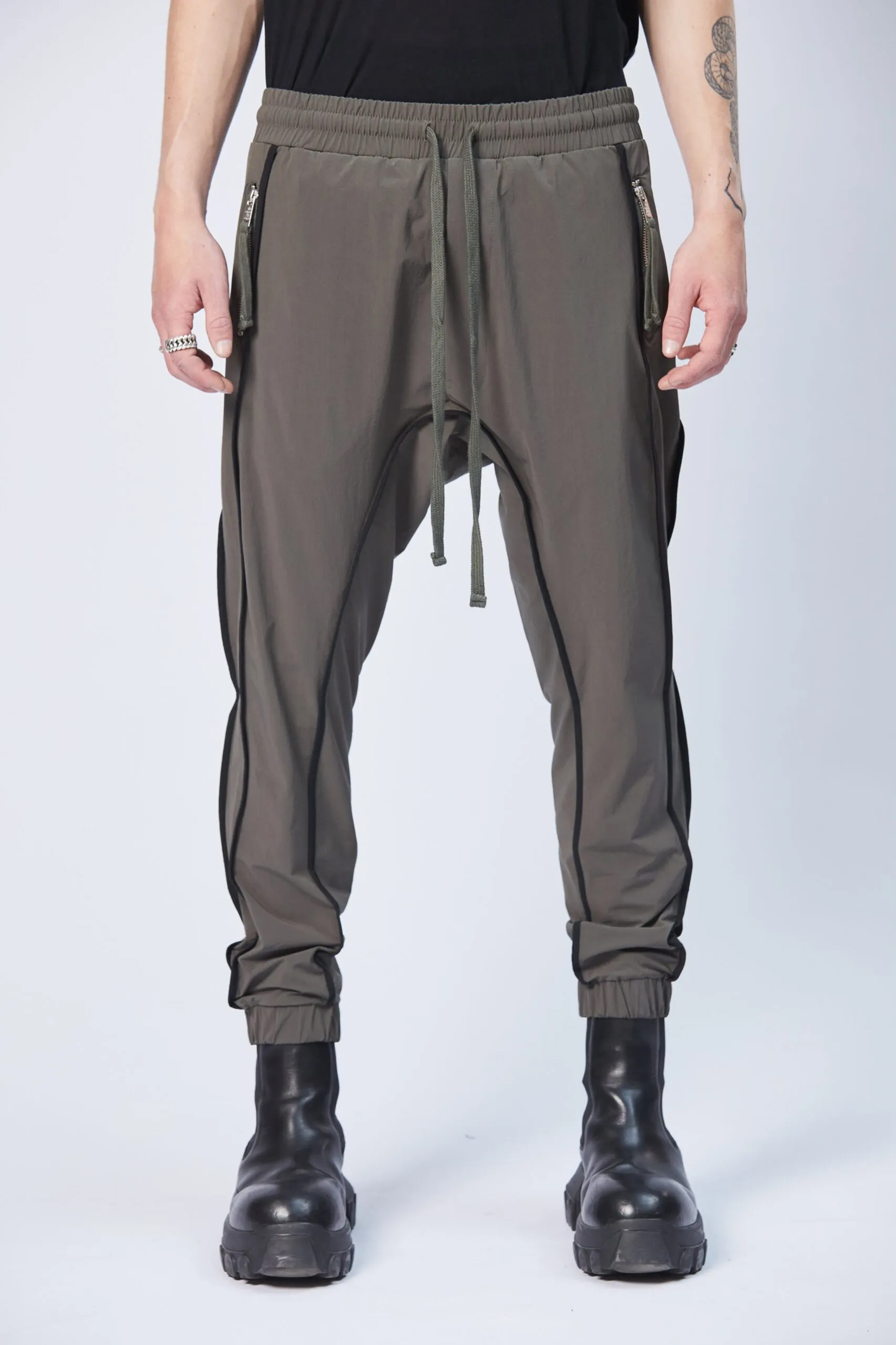 THOM KROM Drop Crotch Nylon Stretch Pants THOM KROM Drop Crotch Nylon Stretch Pants