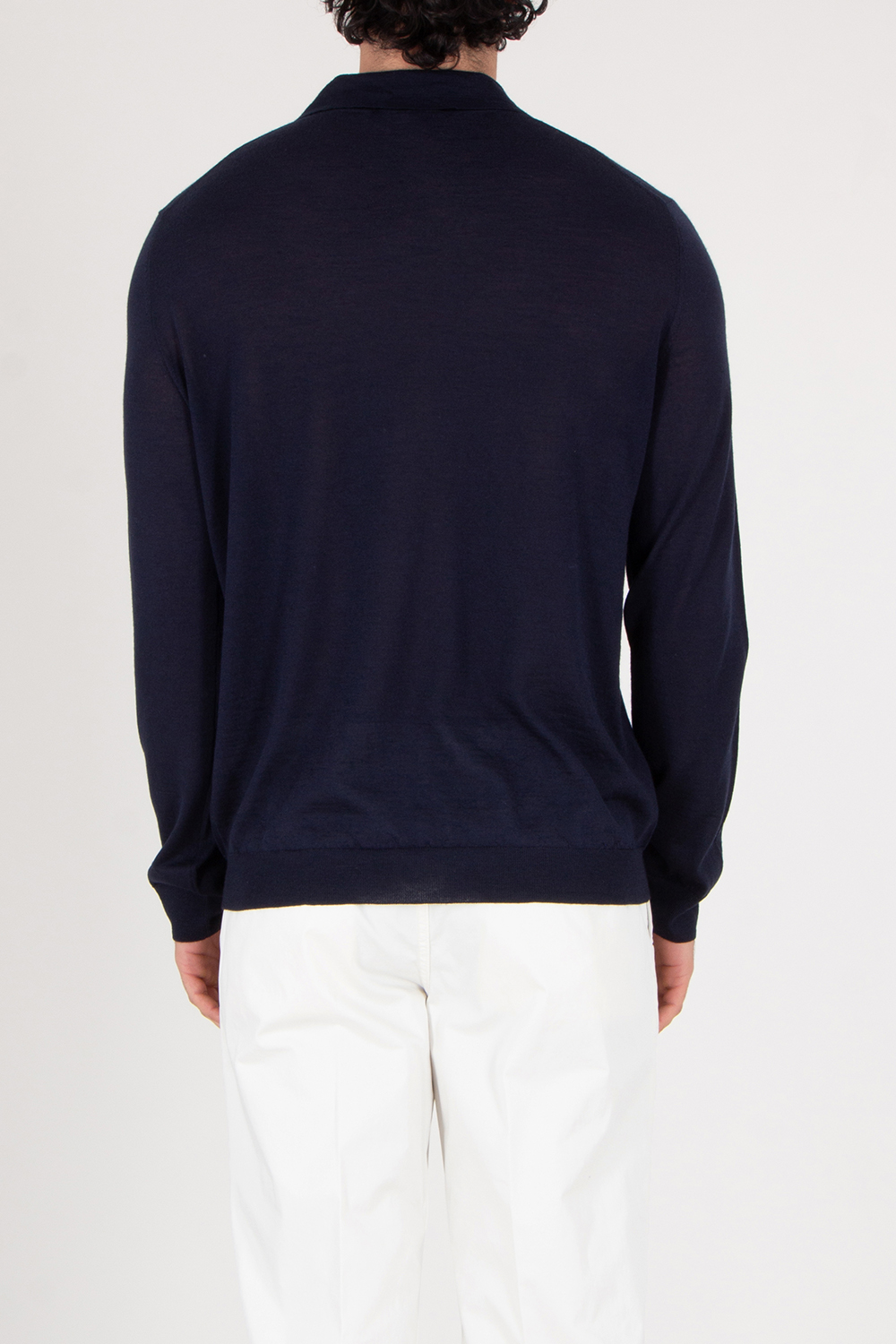 ROBERTO COLLINA Knitted Cashmere Silk Polo Shirt
