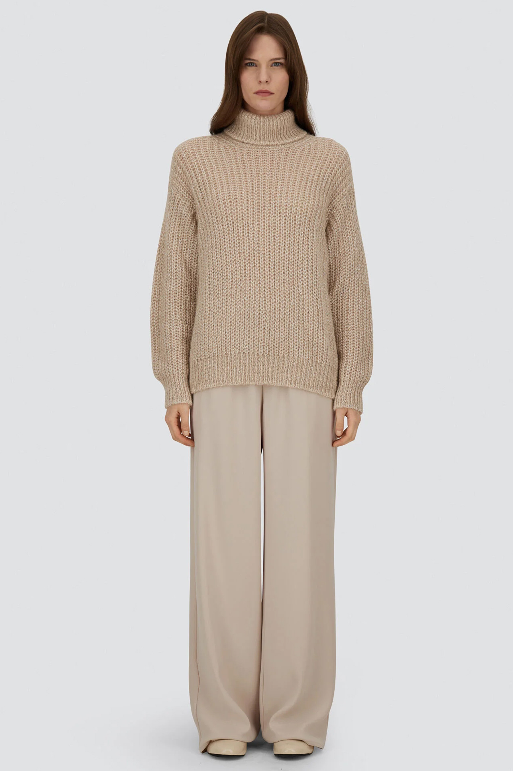 HERNO Regular Fit Matt Crepe Satin Pants Bekleidung, Strickwaren, Pullover