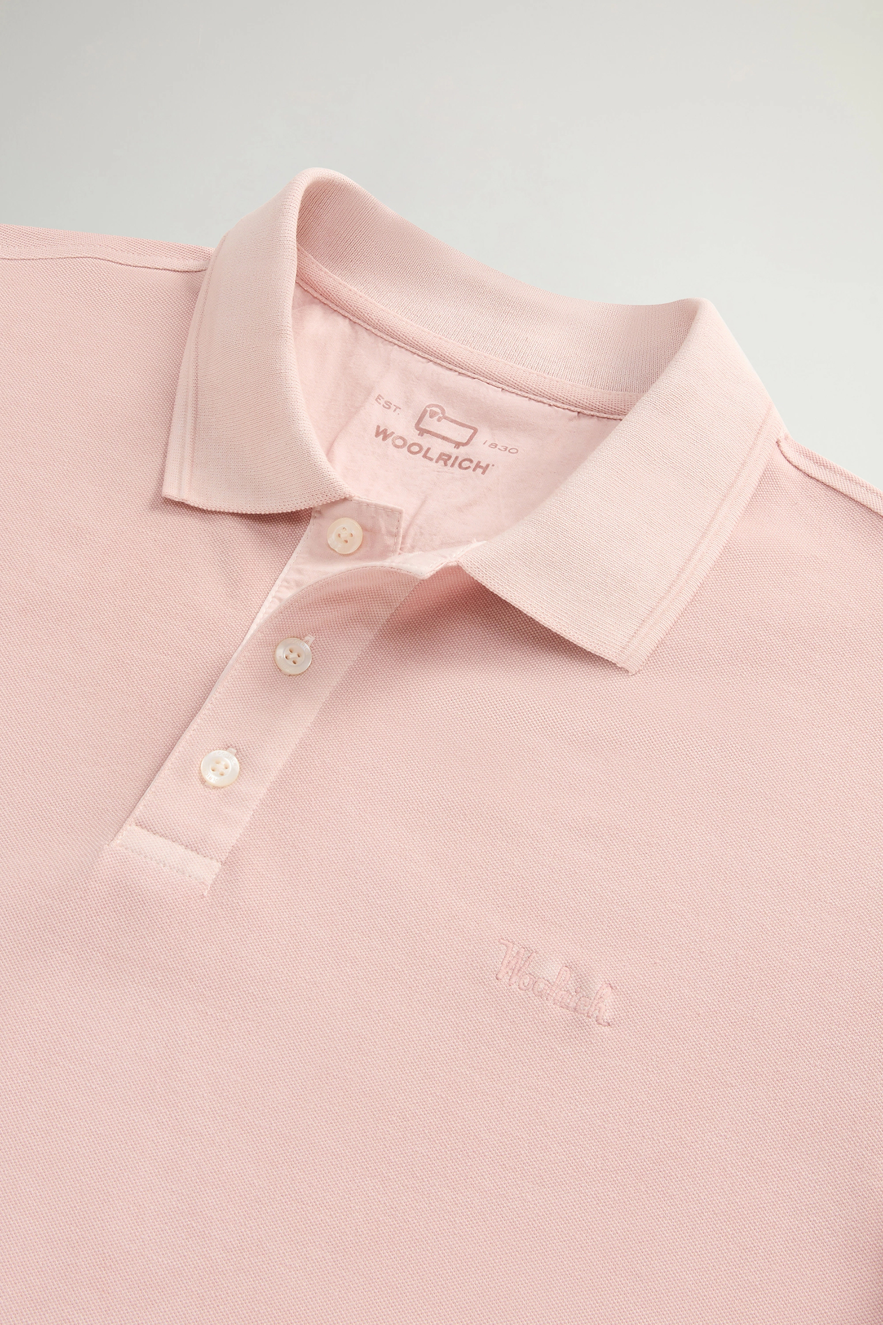 WOOLRICH Slim Fit Stretch Cotton Piqué Polo Shirt Mackinack WOOLRICH Slim Fit Stretch Cotton Piqué Polo Shirt Mackinack