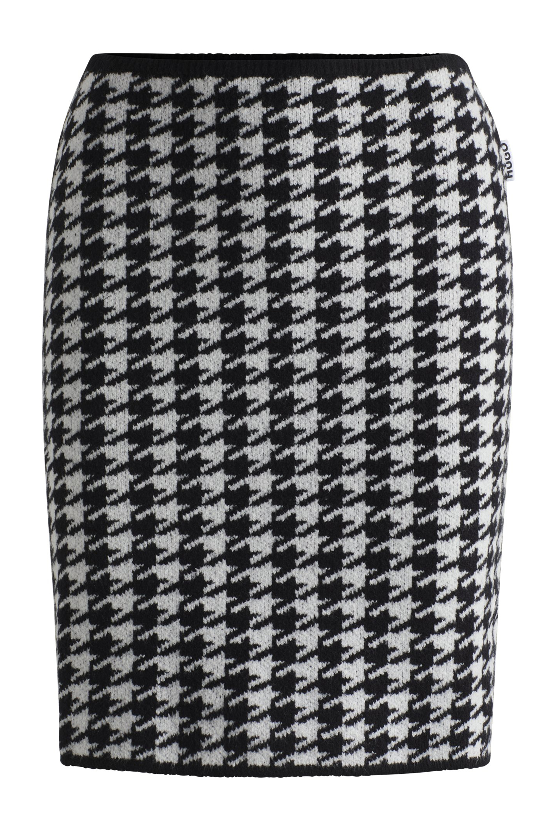 HUGO Houndstooth Organic Cotton Blend Mini Skirt Sorperia HUGO Houndstooth Organic Cotton Blend Mini Skirt Sorperia