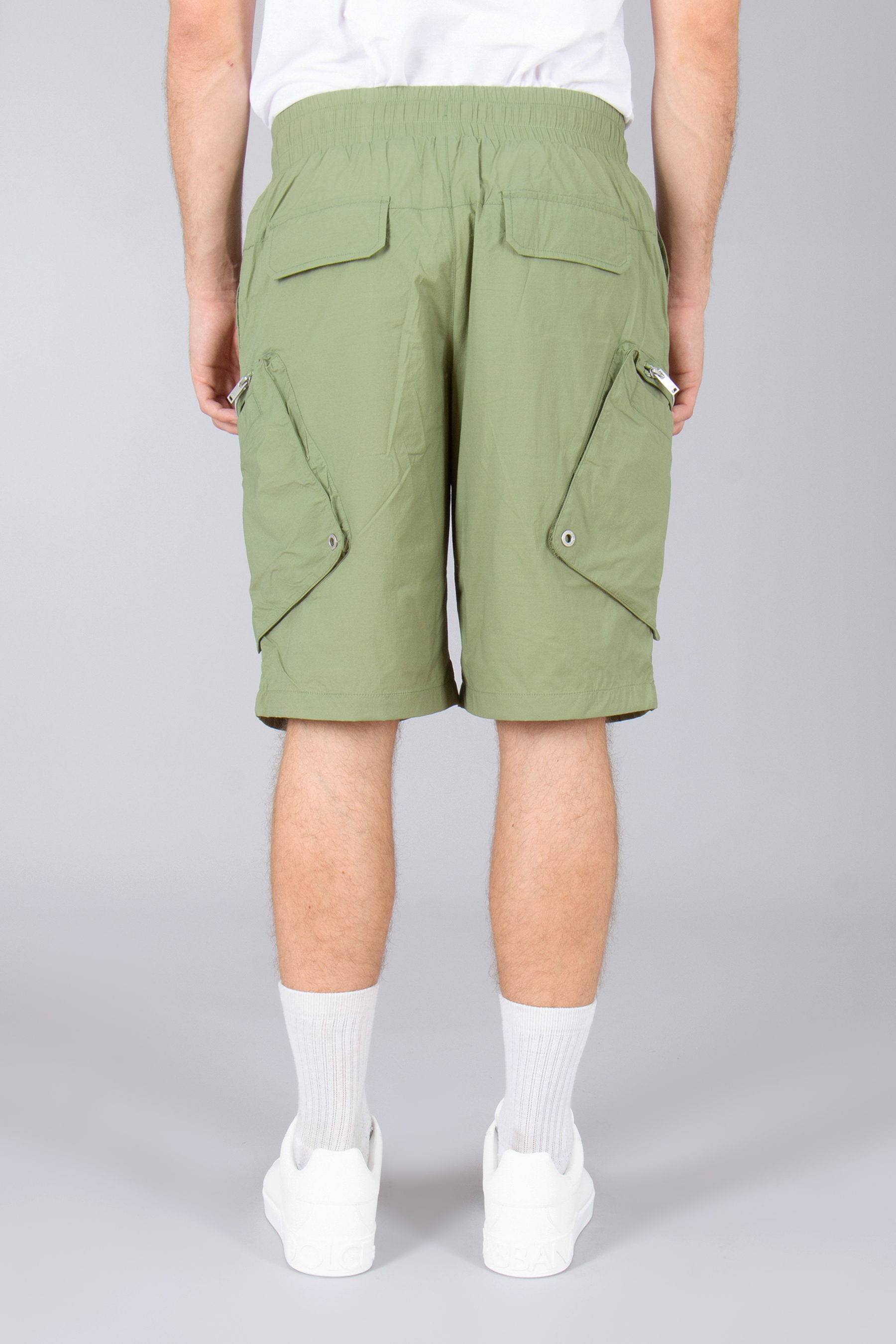 MOOSE KNUCKLES Oversized Recyceld Nylon-Cotton Stretch Crinkle Tristan Shorts Bekleidung, Kurze Hosen, Khaki, Person