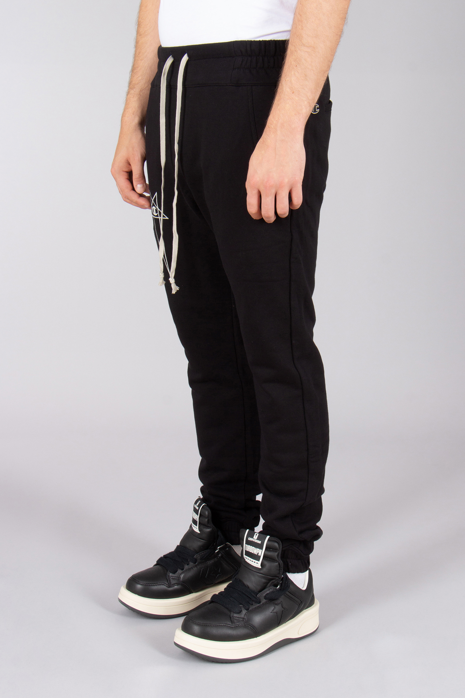 RICK OWENS DRKSHDW X Champion Relaxed Fit Compact Heavy Cotton Joggers RICK OWENS DRKSHDW X Champion Relaxed Fit Compact Heavy Cotton Joggers