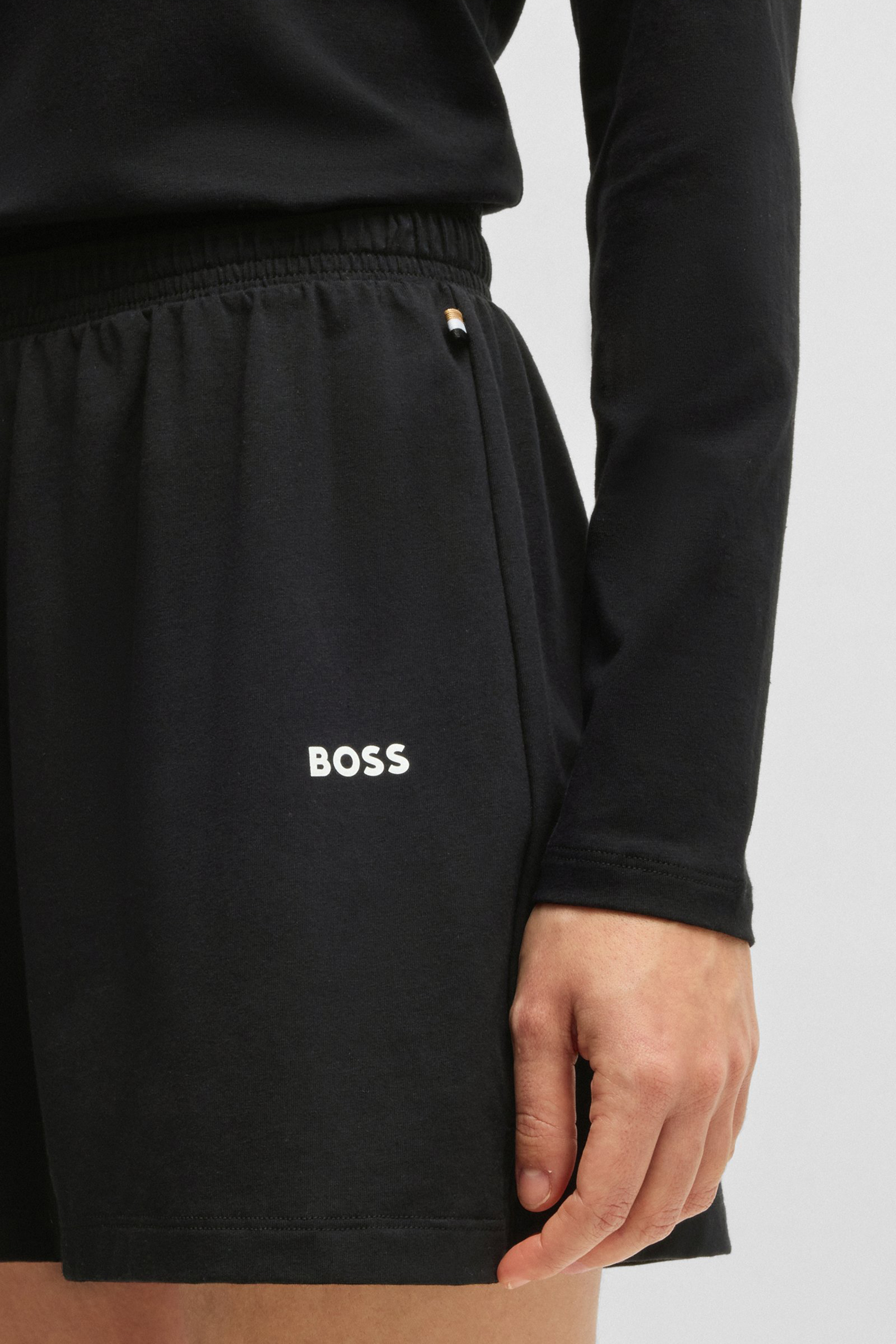 BOSS Relaxed Fit Stretch Cotton Jersey Pyjama Shorts CI_Shorts Bekleidung, Rock, Langarm, Kurze Hosen, Person