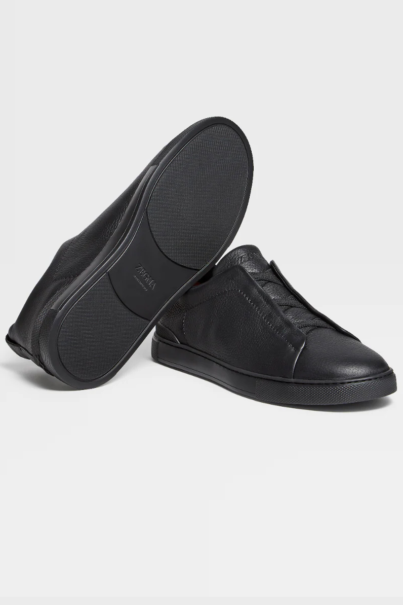 ZEGNA Leather Sneakers Triple Stitch ZEGNA Leather Sneakers Triple Stitch
