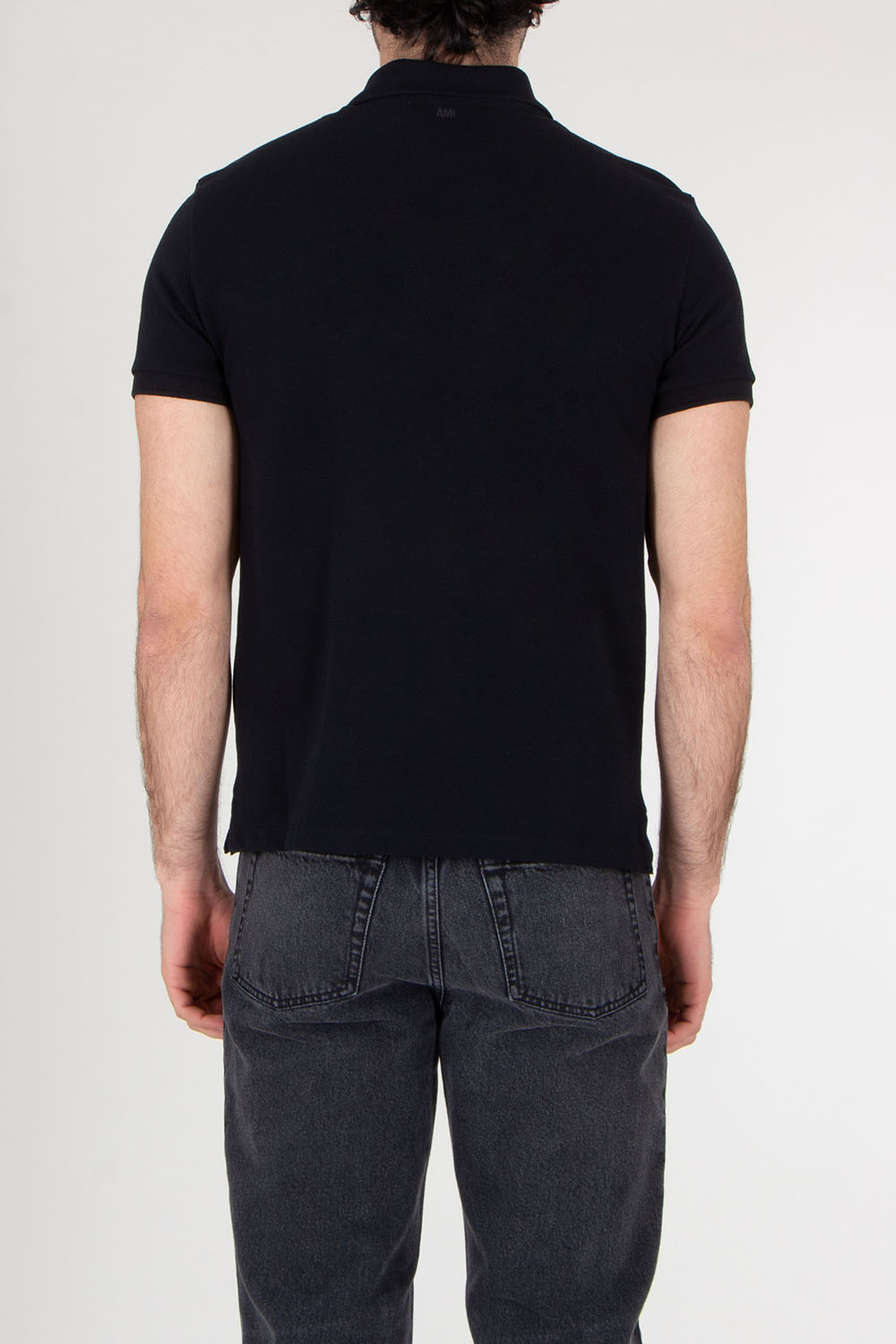 AMI PARIS Regular Fit Cotton Polo Shirt
