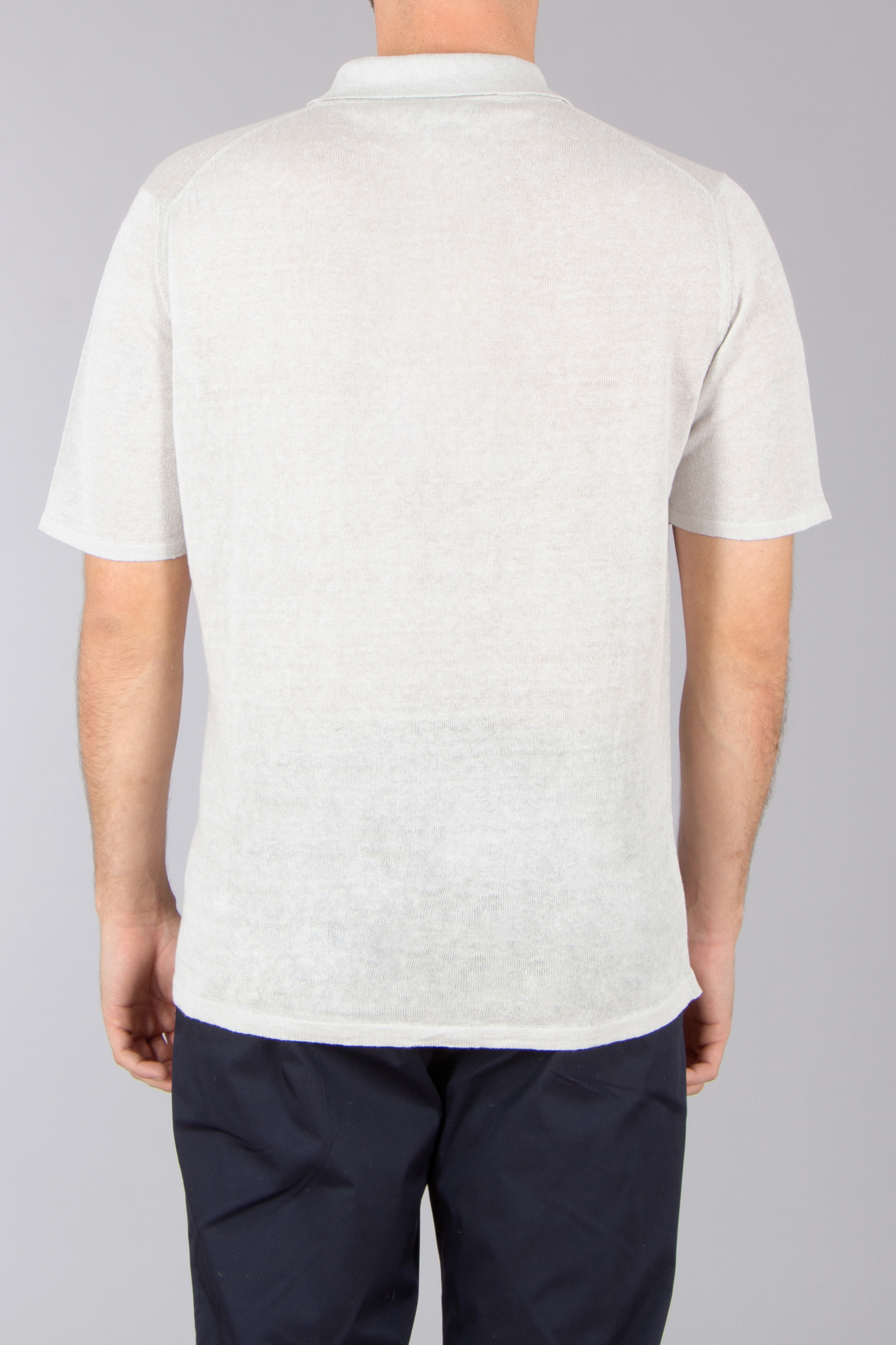 ROBERTO COLLINA Regular Fit Linen Knit Polo Bekleidung, T-shirt, Dekoration für Zuhause, Leinen, Hemd