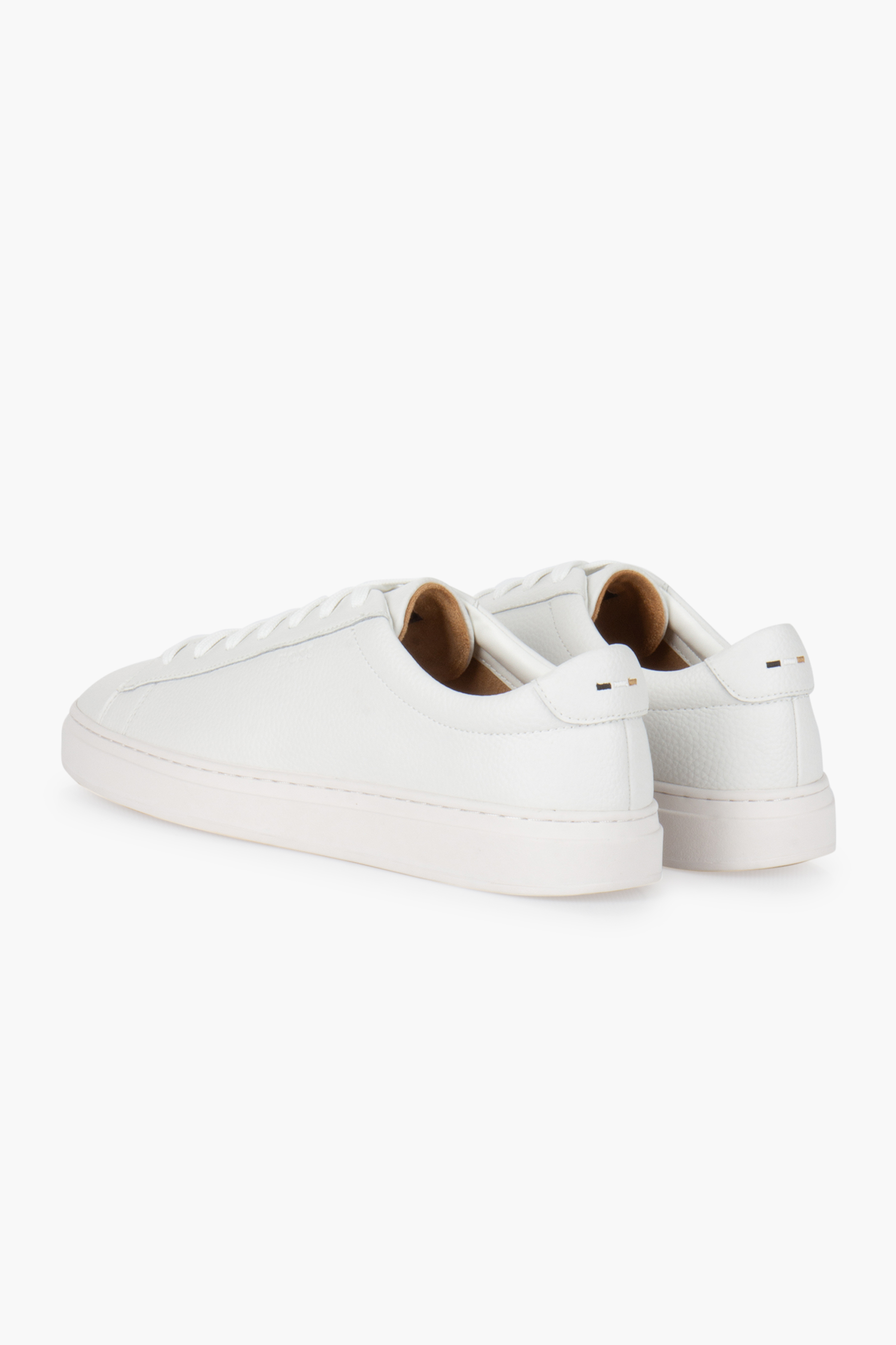 BOSS Grained Leather Sneakers Kieran Bekleidung, Schuhwerk, Schuh, Sneaker
