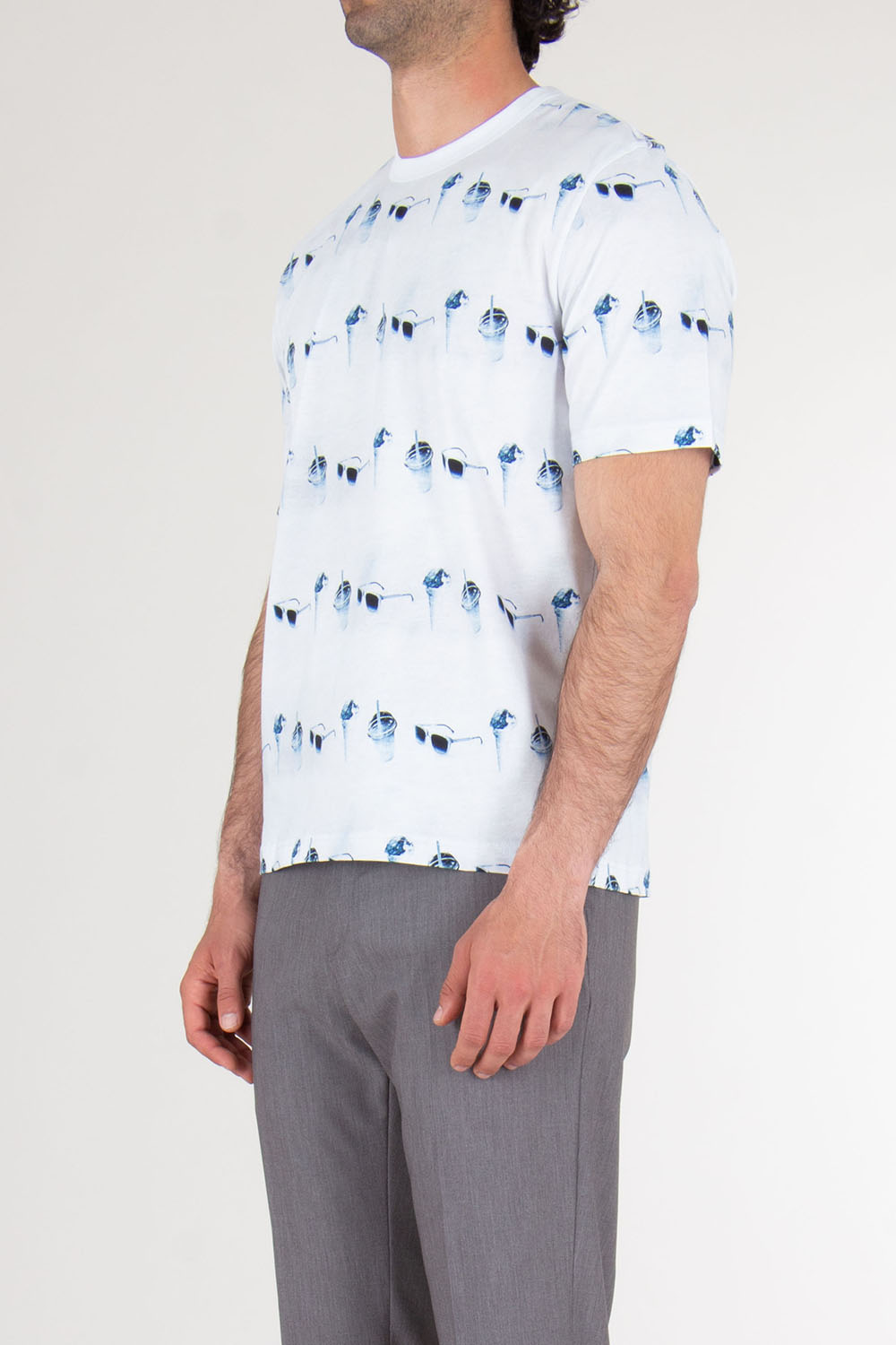 PAUL SMITH Light Blue "Sunbleached Snaps" T-Shirt