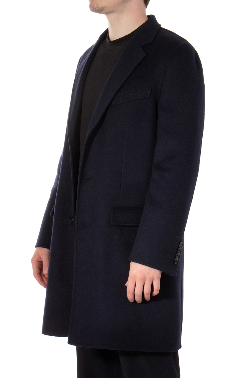 BRIONI Regular Fit Wool-Cashmere Blend Chesterfield Coat